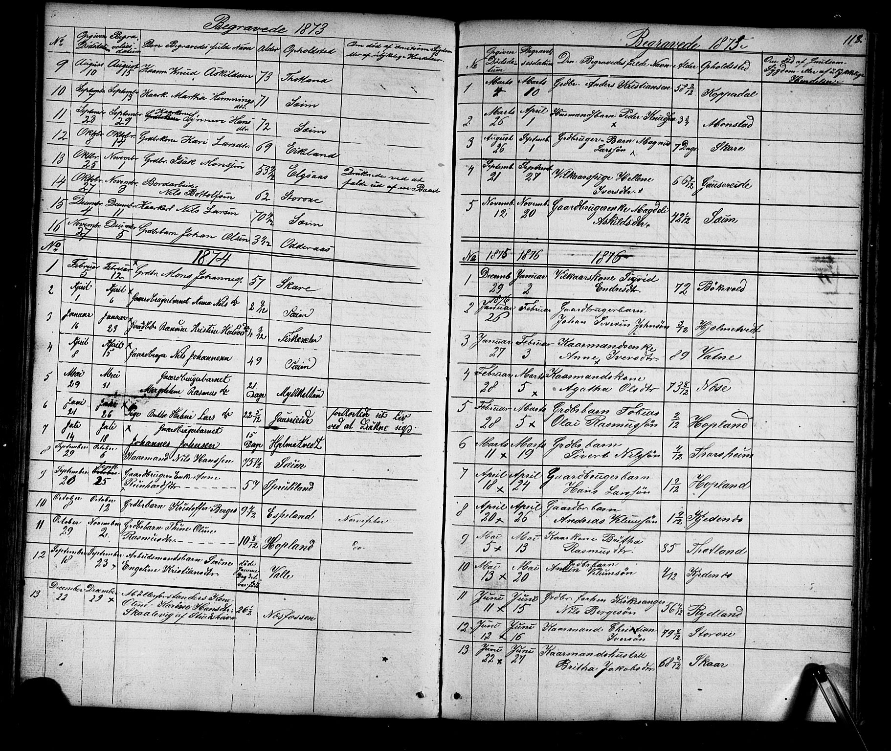 Alversund Sokneprestembete, SAB/A-73901/H/Ha/Hab: Parish register (copy) no. D 2, 1851-1889, p. 118