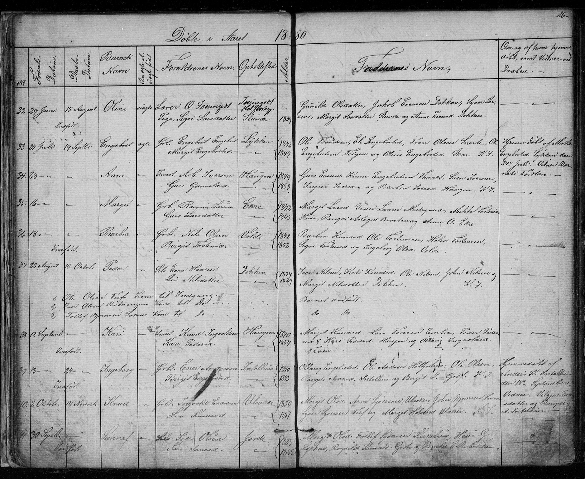 Gol kirkebøker, AV/SAKO-A-226/G/Gb/L0005: Parish register (copy) no. II 5, 1875-1891, p. 26