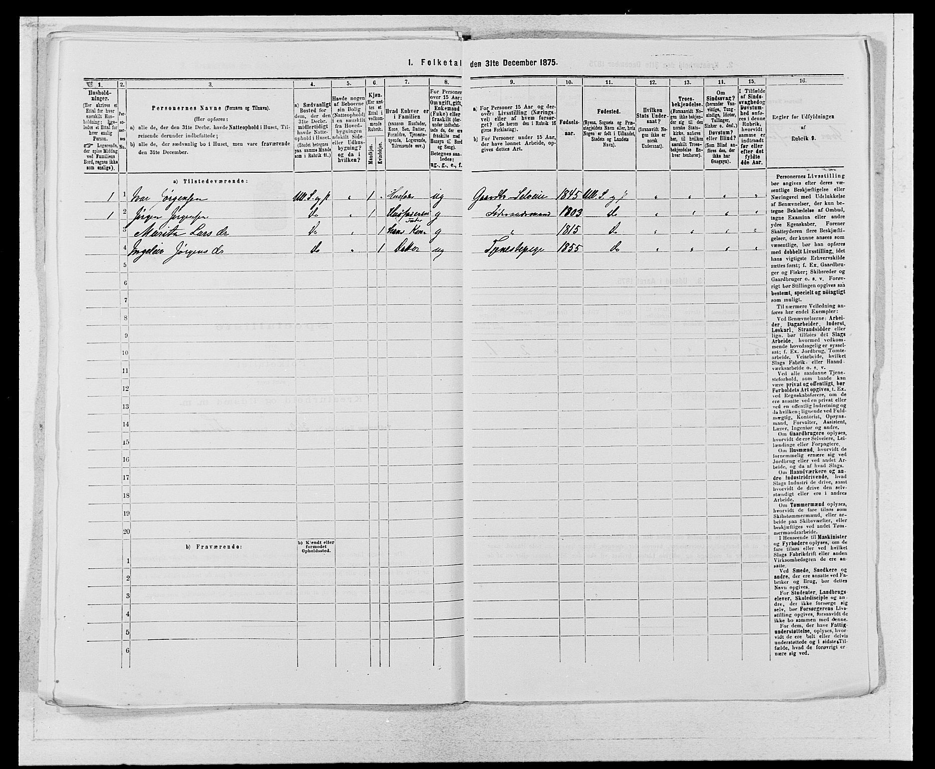 SAB, 1875 census for 1230P Ullensvang, 1875, p. 1740