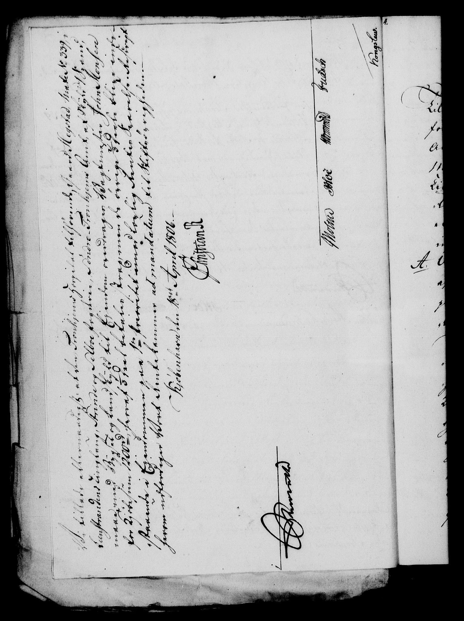 Rentekammeret, Kammerkanselliet, RA/EA-3111/G/Gf/Gfa/L0088: Norsk relasjons- og resolusjonsprotokoll (merket RK 52.88), 1806, p. 264