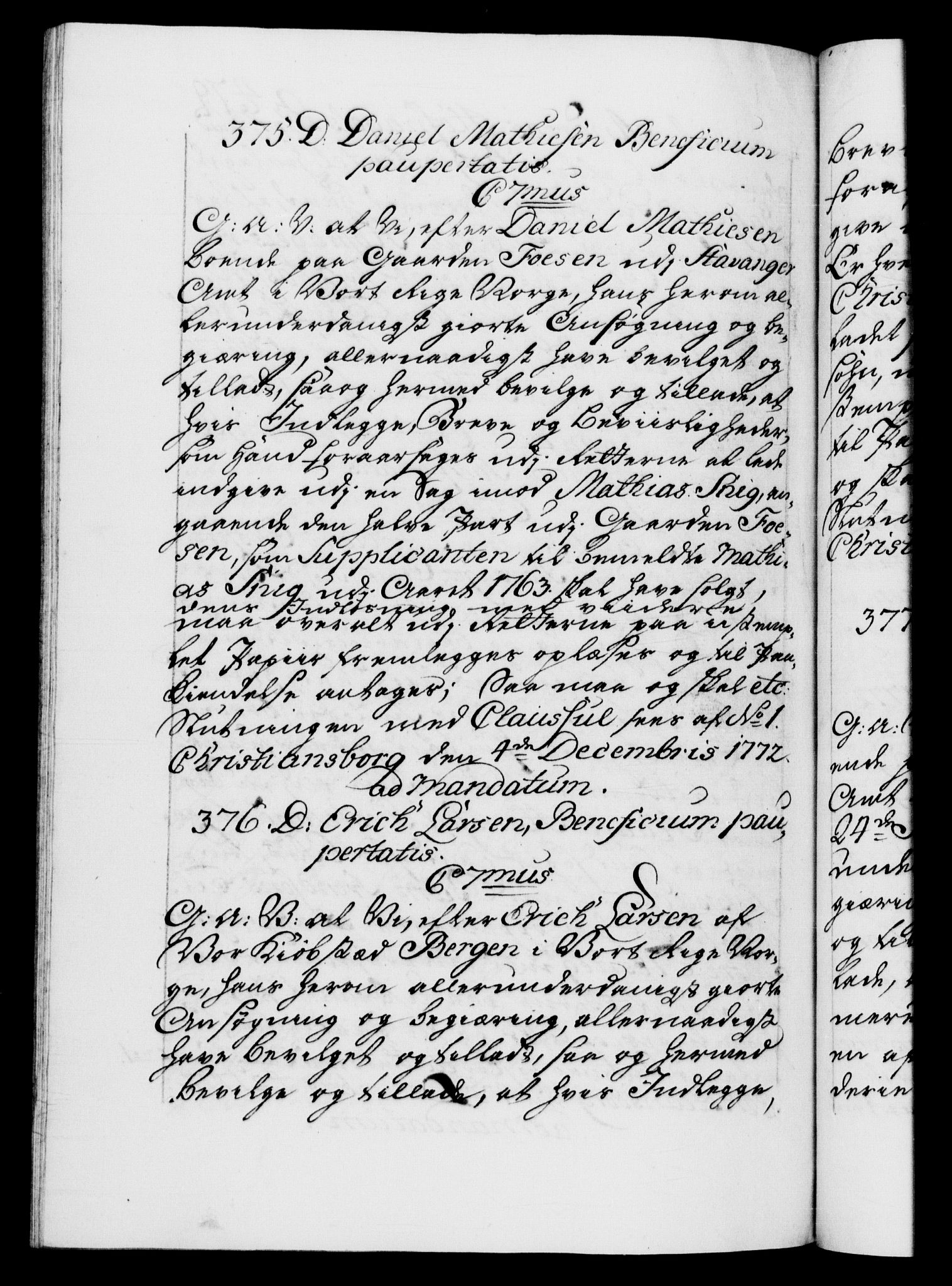 Danske Kanselli 1572-1799, RA/EA-3023/F/Fc/Fca/Fcaa/L0045: Norske registre "Norske eller 3. dept.s åpne brev, 1771-1773, p. 479b