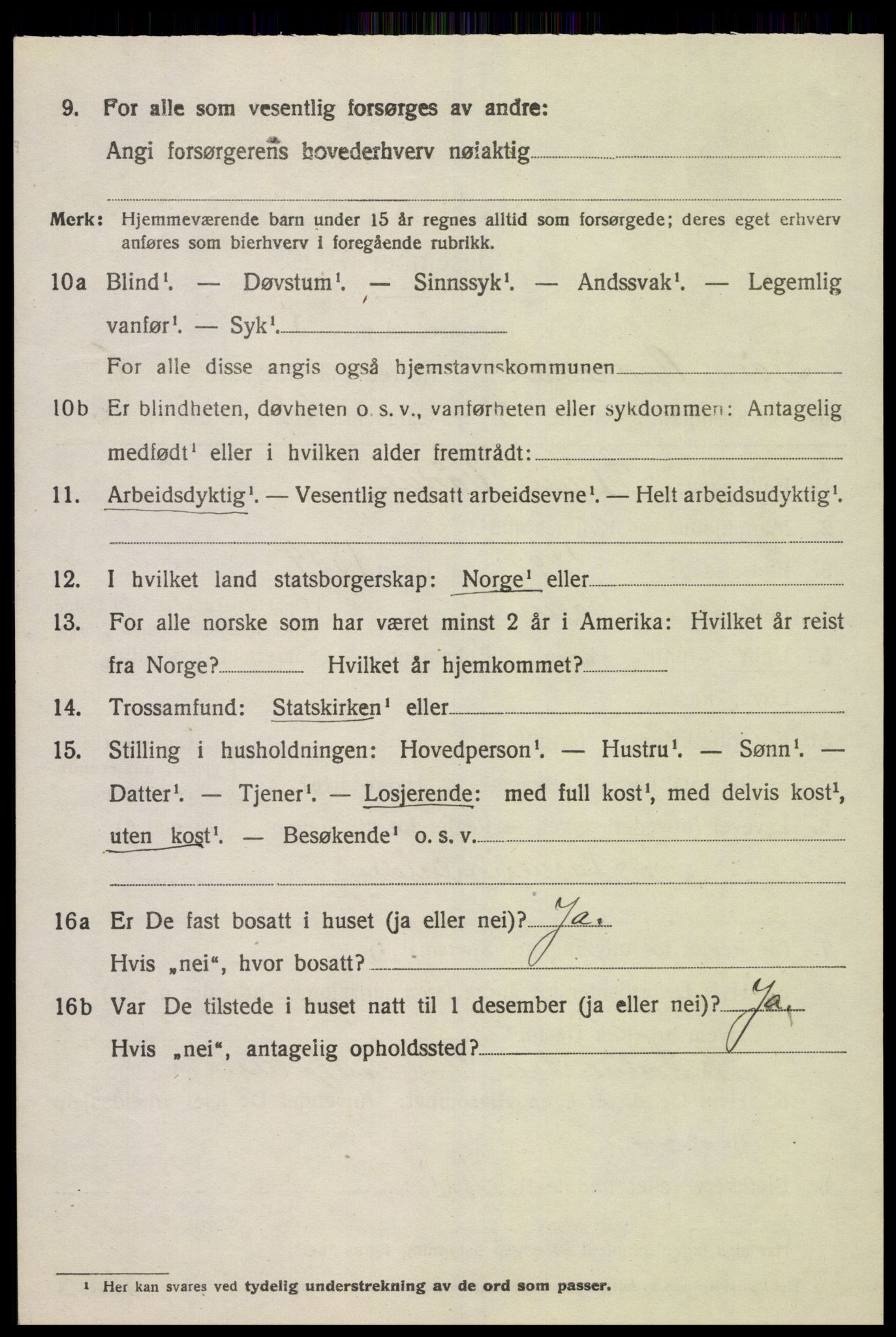 SAK, 1920 census for Sør-Audnedal, 1920, p. 2732