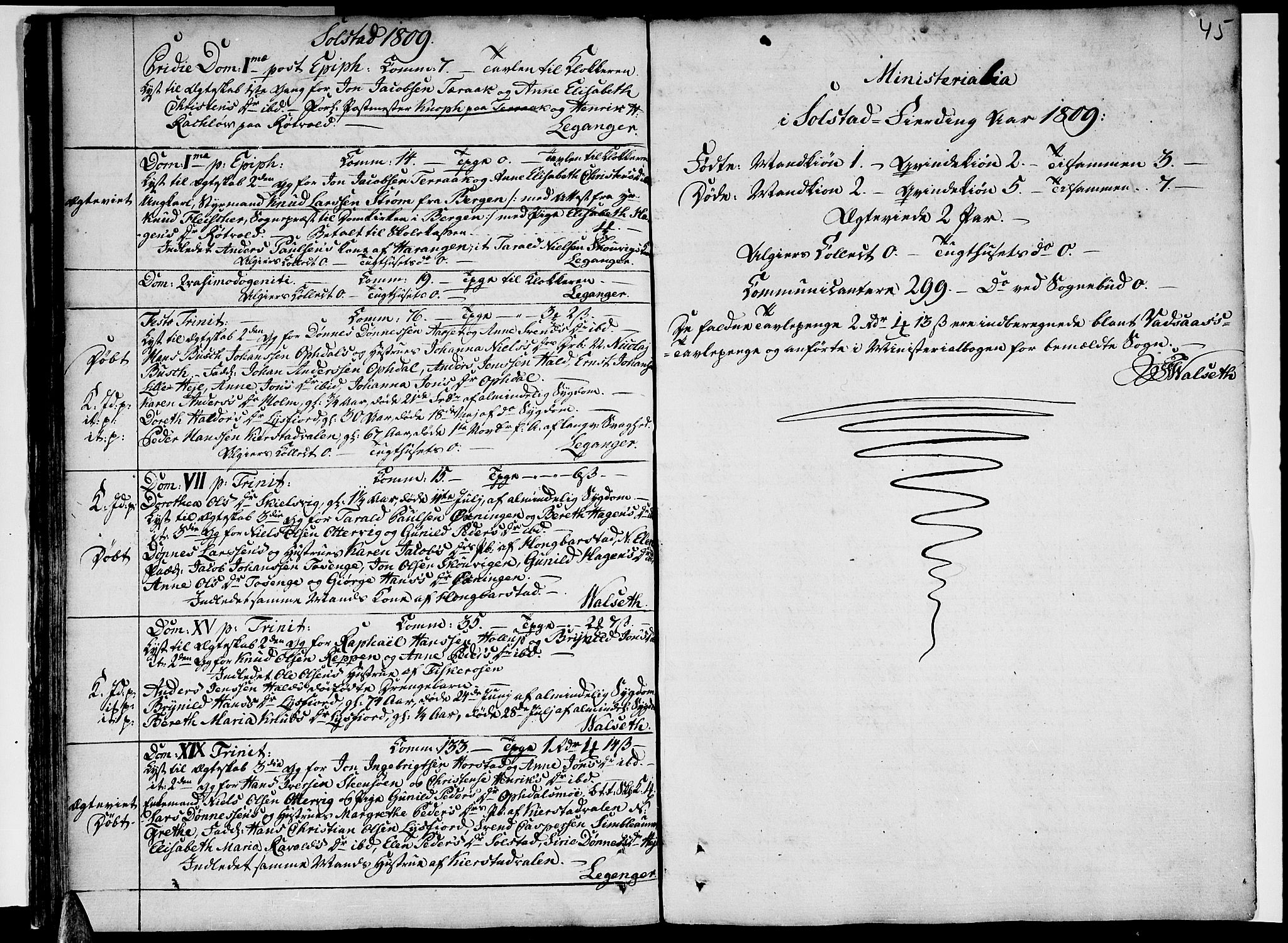 Ministerialprotokoller, klokkerbøker og fødselsregistre - Nordland, AV/SAT-A-1459/811/L0164: Parish register (official) no. 811A02, 1752-1819, p. 45
