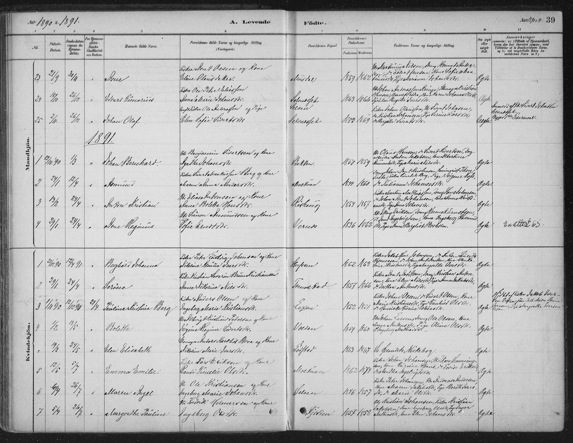 Ministerialprotokoller, klokkerbøker og fødselsregistre - Sør-Trøndelag, SAT/A-1456/662/L0755: Parish register (official) no. 662A01, 1879-1905, p. 39