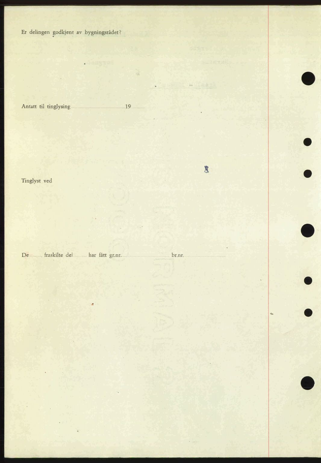 Nordre Sunnmøre sorenskriveri, AV/SAT-A-0006/1/2/2C/2Ca: Mortgage book no. A25, 1947-1947, Diary no: : 1257/1947