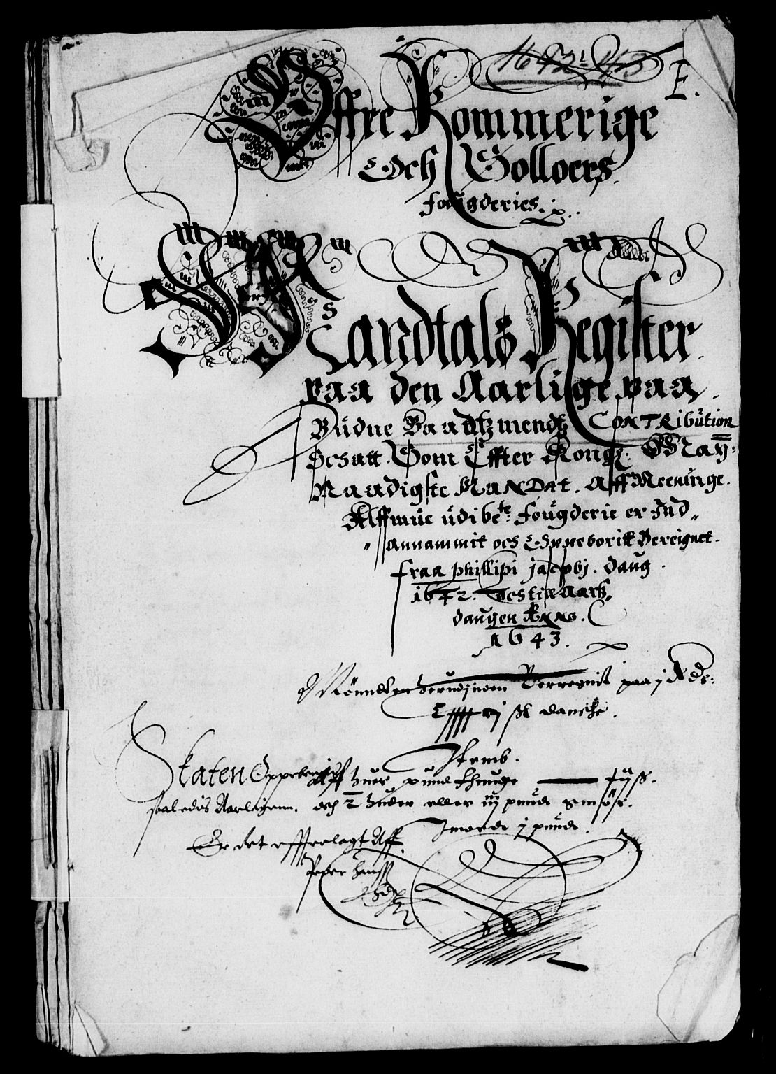 Rentekammeret inntil 1814, Reviderte regnskaper, Lensregnskaper, AV/RA-EA-5023/R/Rb/Rba/L0169: Akershus len, 1642-1643