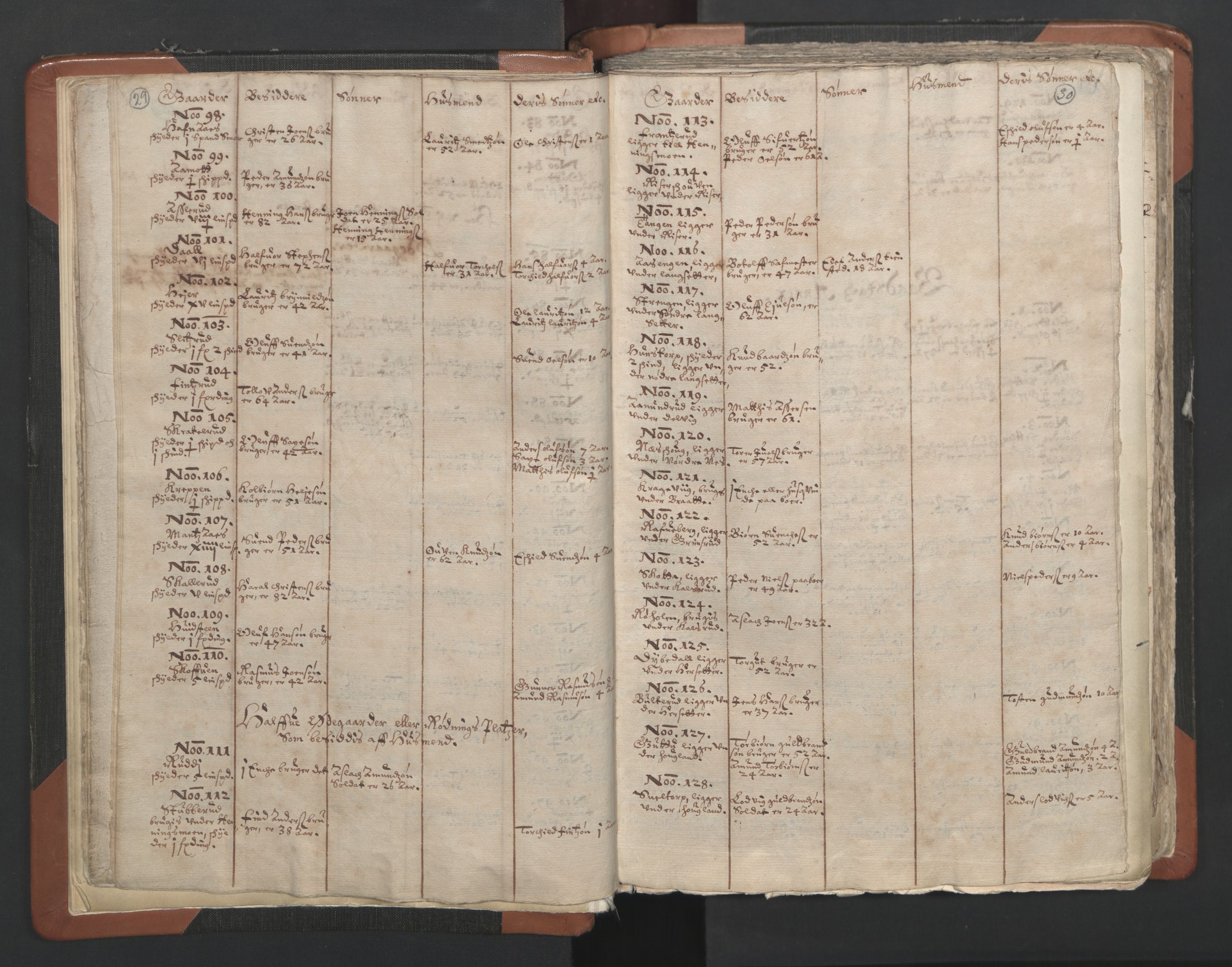 RA, Vicar's Census 1664-1666, no. 2: Øvre Borgesyssel deanery, 1664-1666, p. 29-30