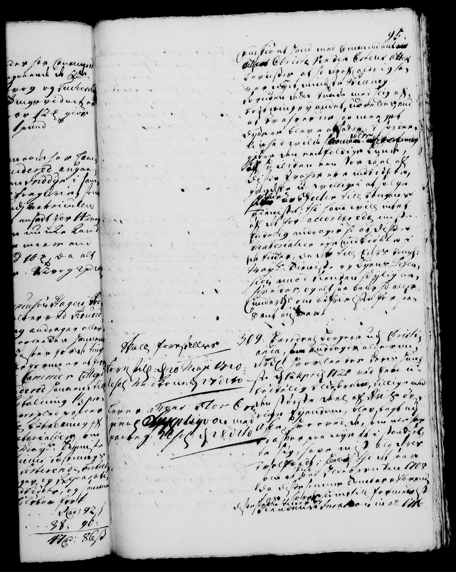Rentekammeret, Kammerkanselliet, RA/EA-3111/G/Gh/Gha/L0001: Norsk ekstraktmemorialprotokoll, sak. 1-375 (merket RK 53.46), 1720, p. 95