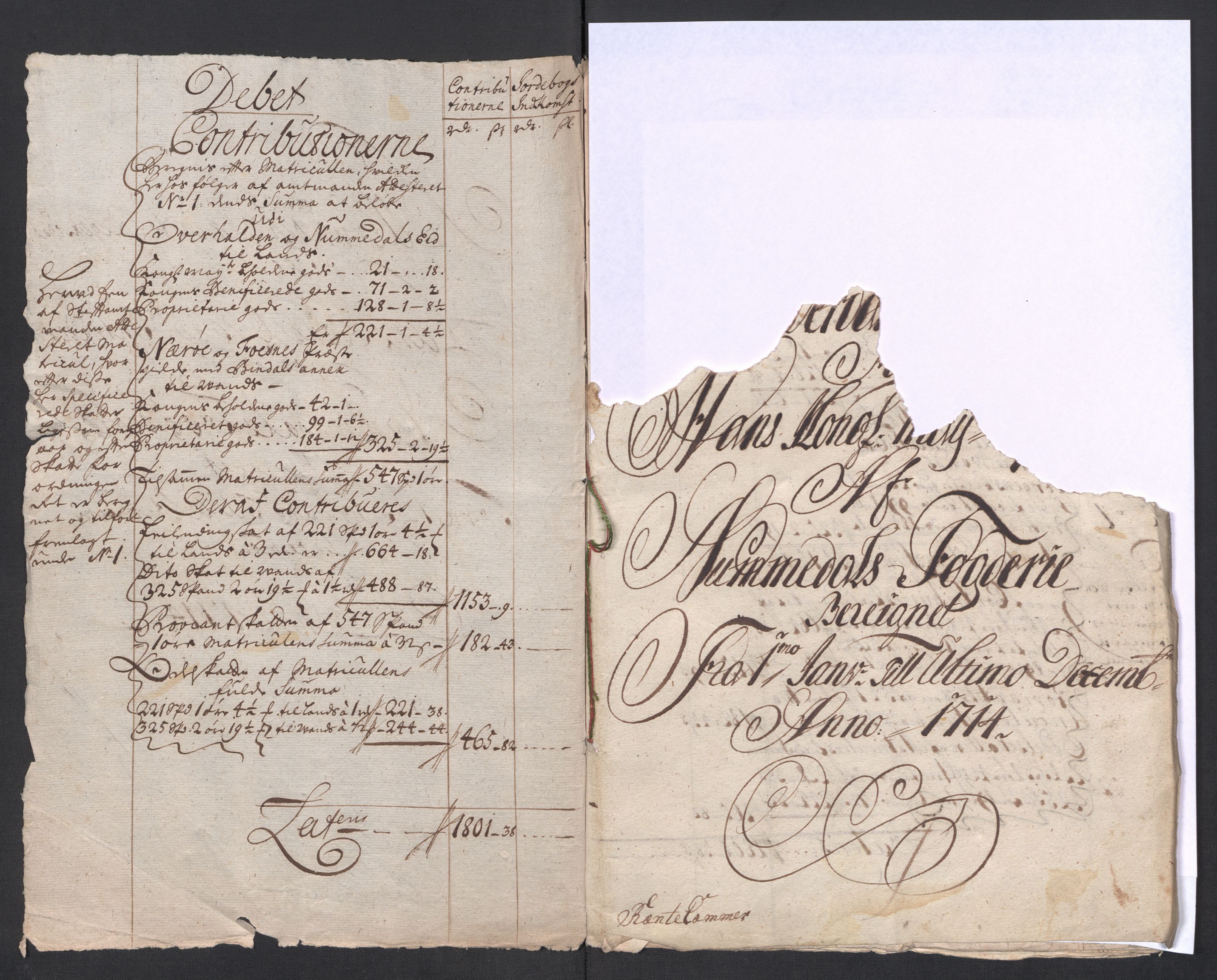Rentekammeret inntil 1814, Reviderte regnskaper, Fogderegnskap, RA/EA-4092/R64/L4435: Fogderegnskap Namdal, 1714, p. 4