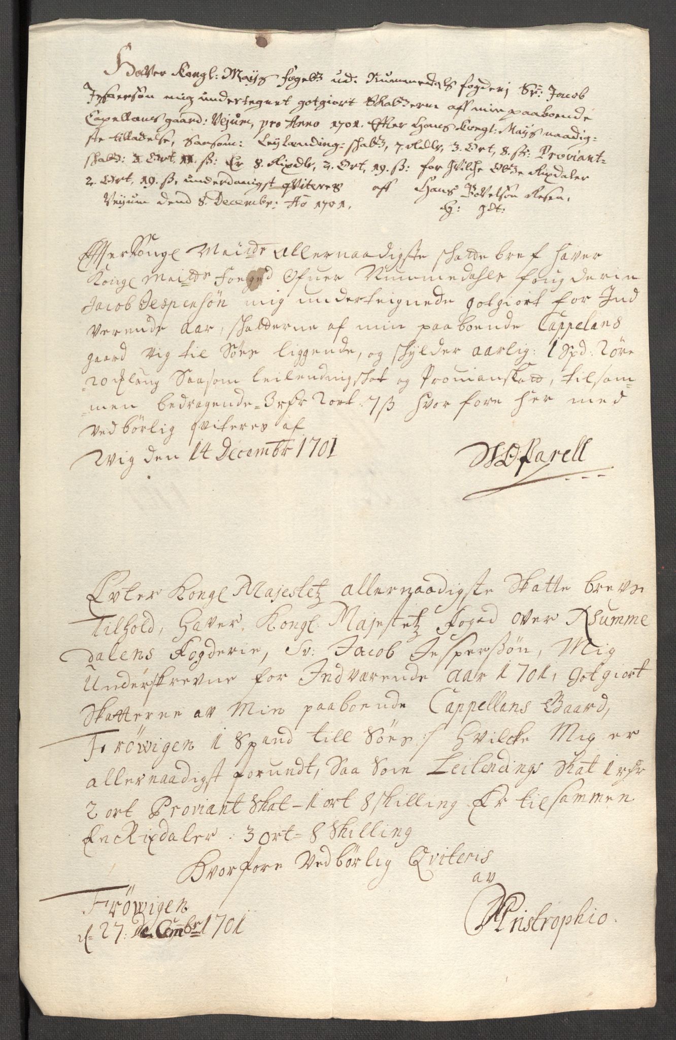 Rentekammeret inntil 1814, Reviderte regnskaper, Fogderegnskap, AV/RA-EA-4092/R64/L4427: Fogderegnskap Namdal, 1701-1702, p. 141