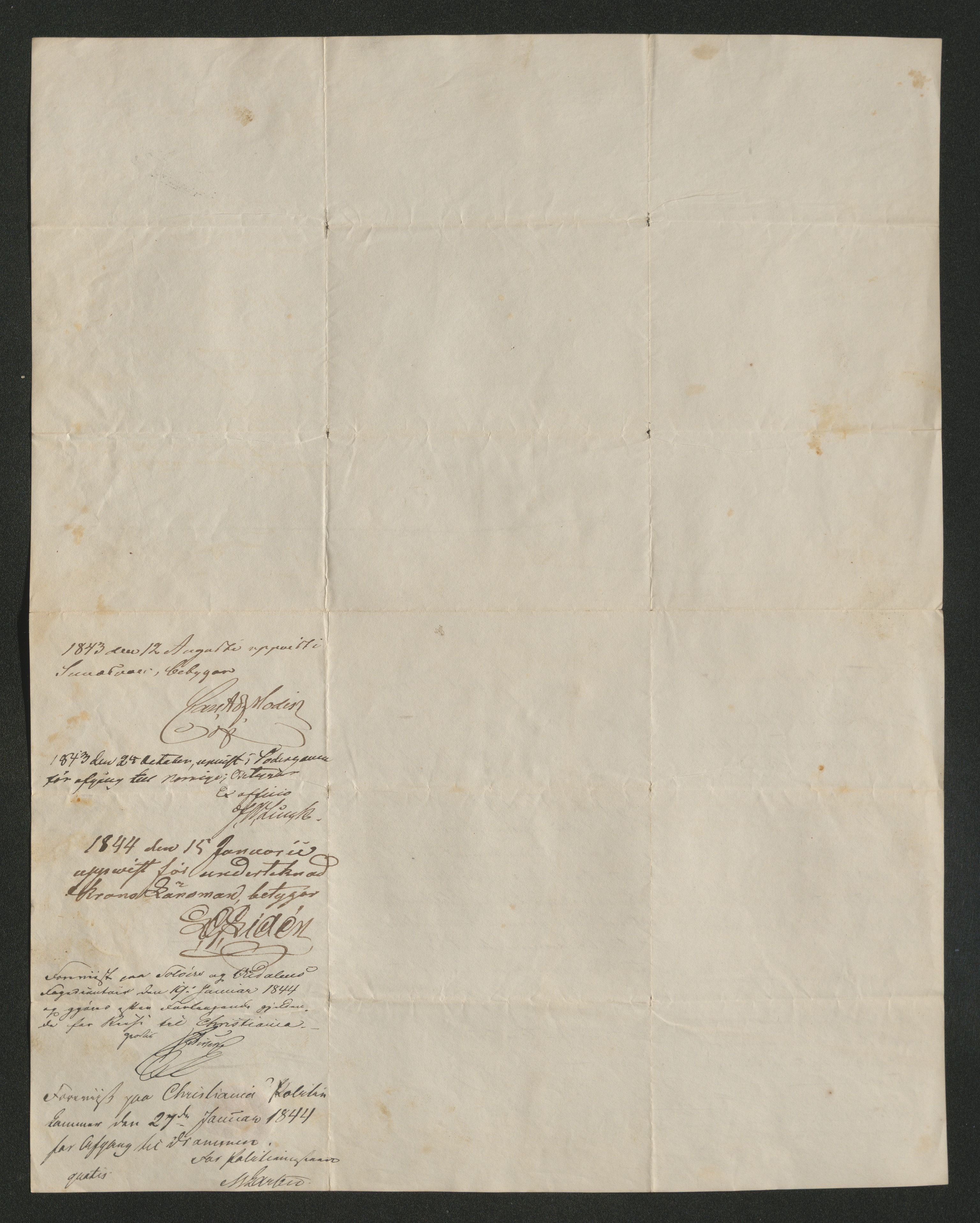 Drammen politikammer, AV/SAKO-A-623/I/Ia/Iab/L0007: Innleverte pass, 1843-1844, p. 386