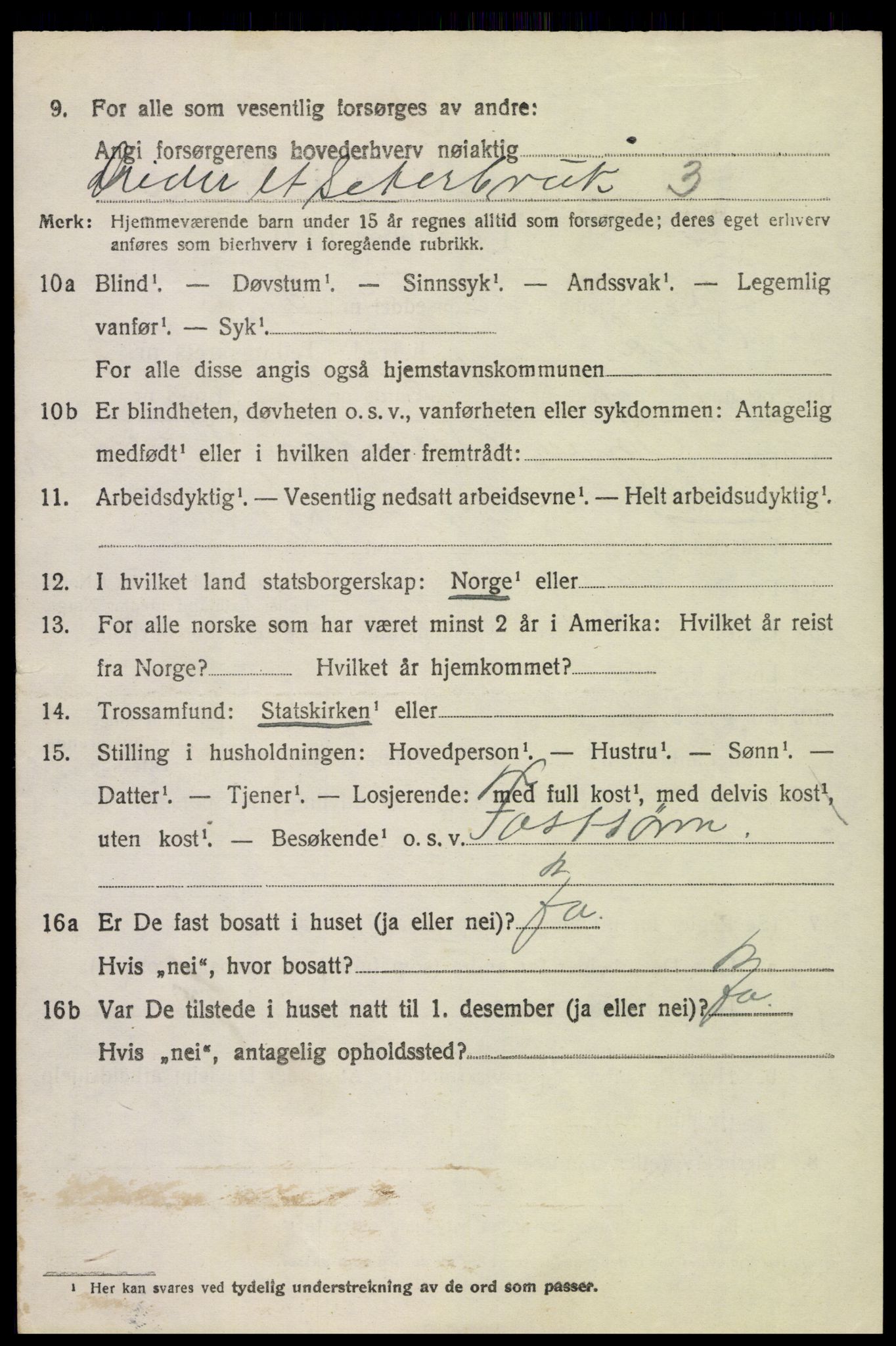 SAH, 1920 census for Vågå, 1920, p. 2685