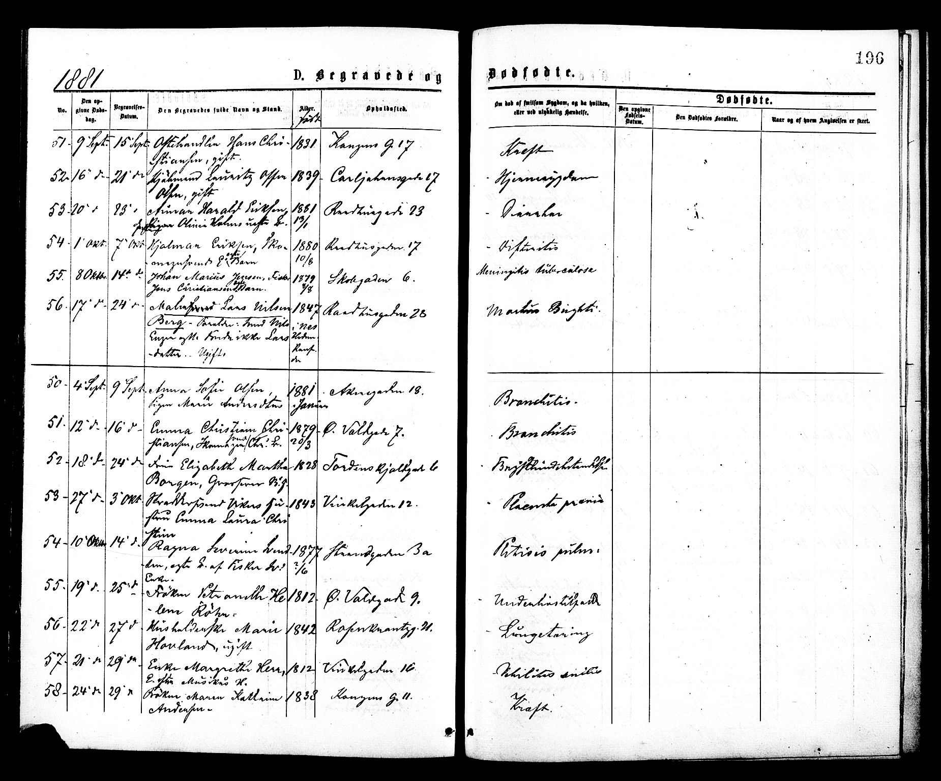 Johannes prestekontor Kirkebøker, AV/SAO-A-10852/F/Fa/L0002: Parish register (official) no. 2, 1875-1882, p. 196