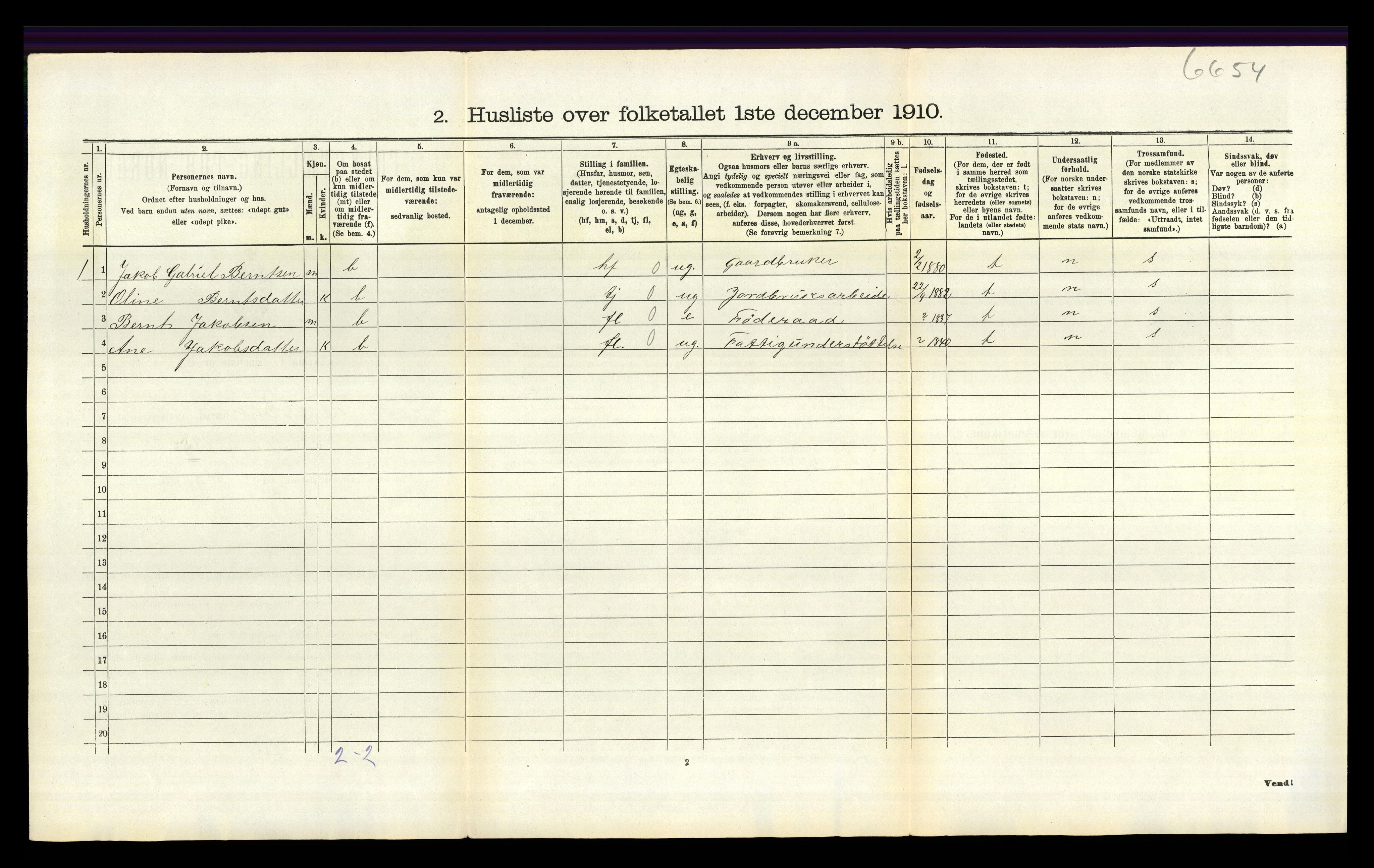 RA, 1910 census for Sokndal, 1910, p. 969