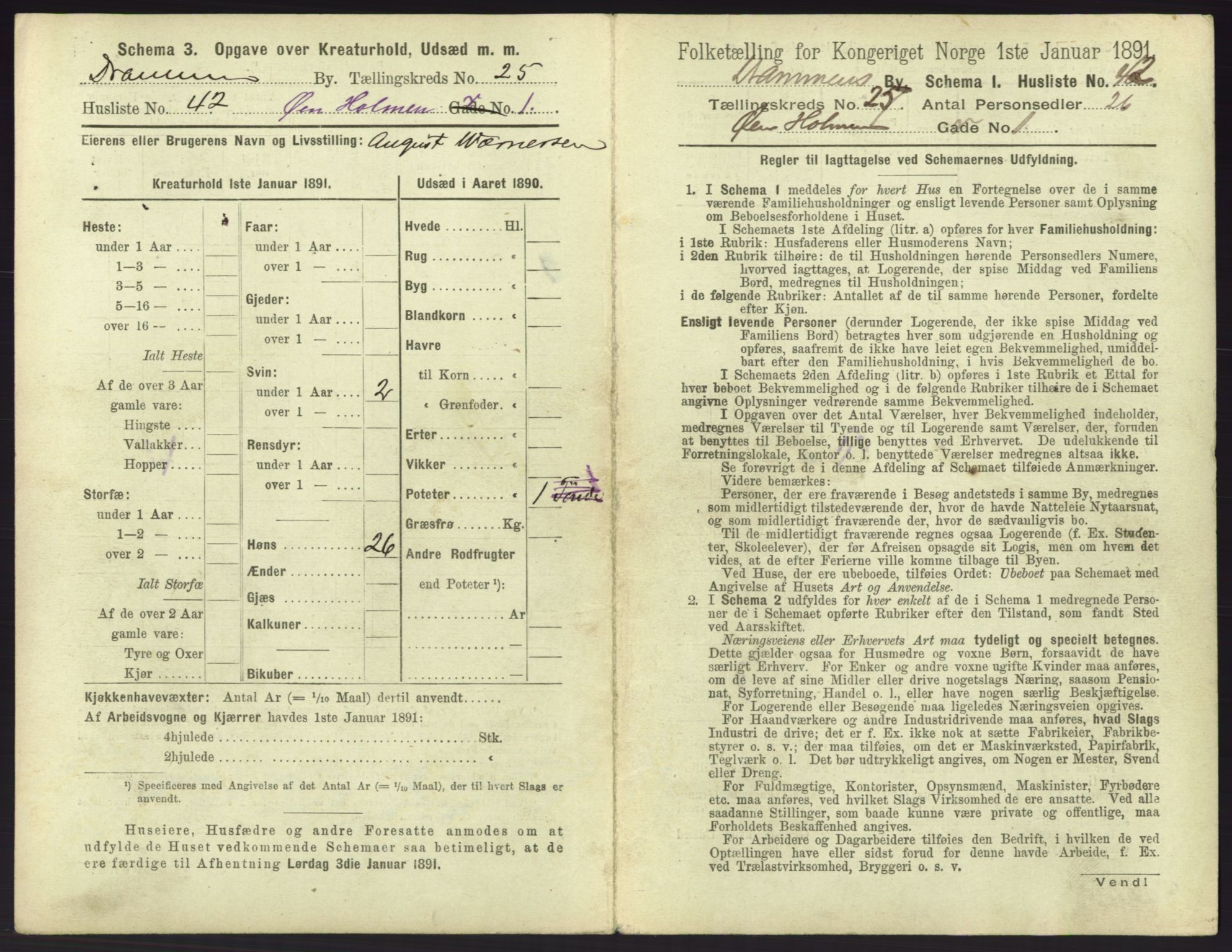 RA, 1891 census for 0602 Drammen, 1891, p. 2157