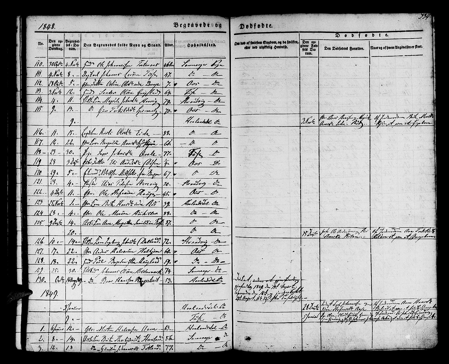 Os sokneprestembete, SAB/A-99929: Parish register (official) no. A 15, 1839-1851, p. 335