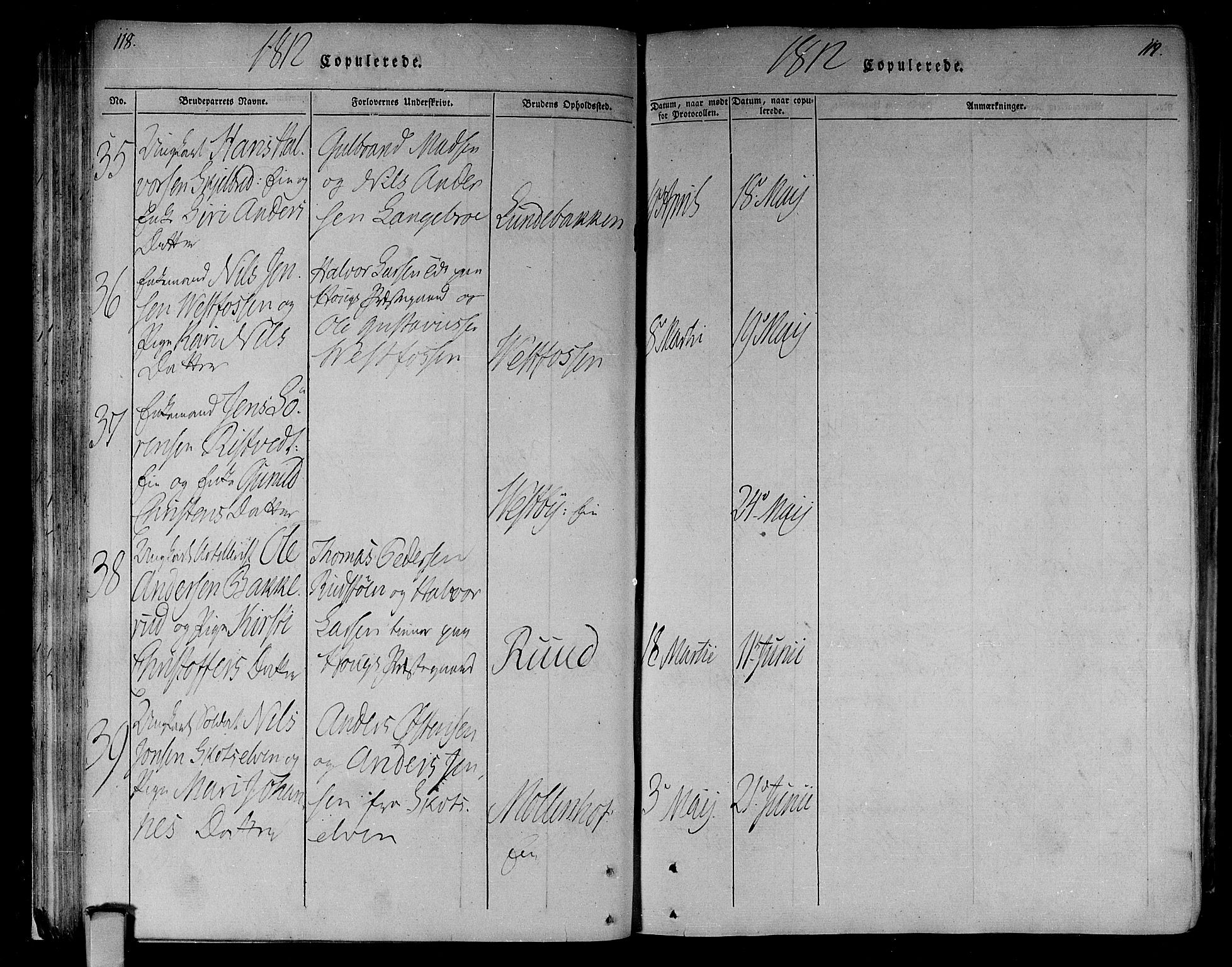 Eiker kirkebøker, SAKO/A-4/F/Fa/L0010: Parish register (official) no. I 10, 1806-1815, p. 118-119