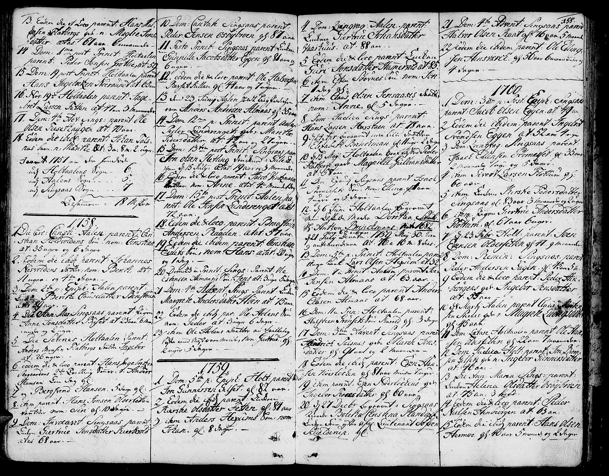 Ministerialprotokoller, klokkerbøker og fødselsregistre - Sør-Trøndelag, AV/SAT-A-1456/685/L0952: Parish register (official) no. 685A01, 1745-1804, p. 155