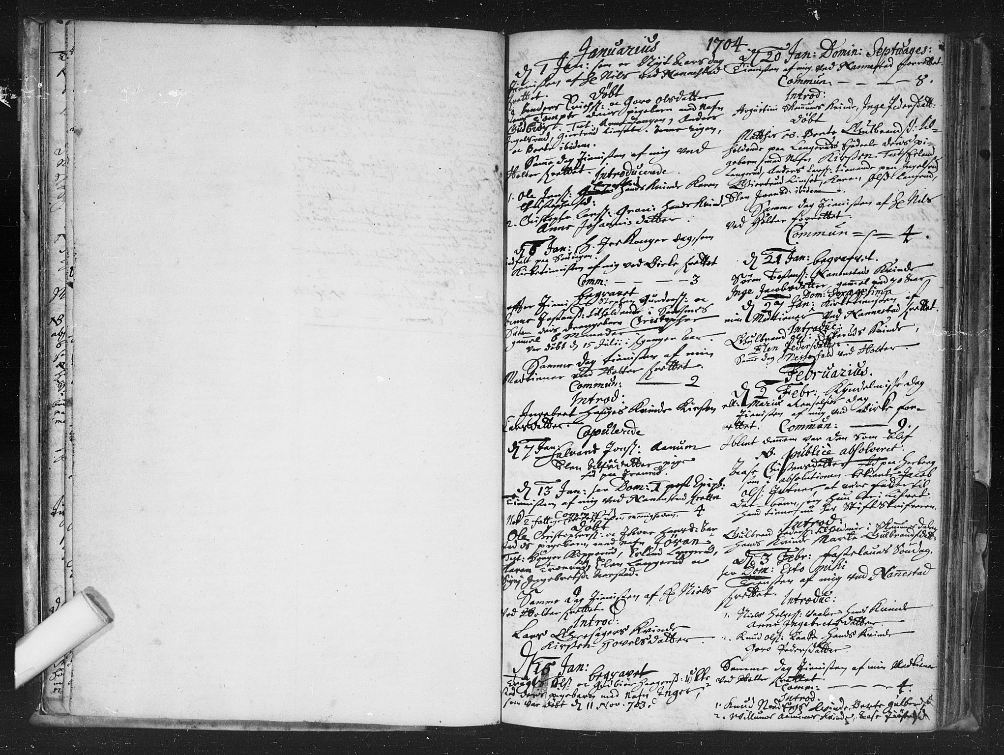 Nannestad prestekontor Kirkebøker, AV/SAO-A-10414a/F/Fa/L0002: Parish register (official) no. I 2, 1703-1715