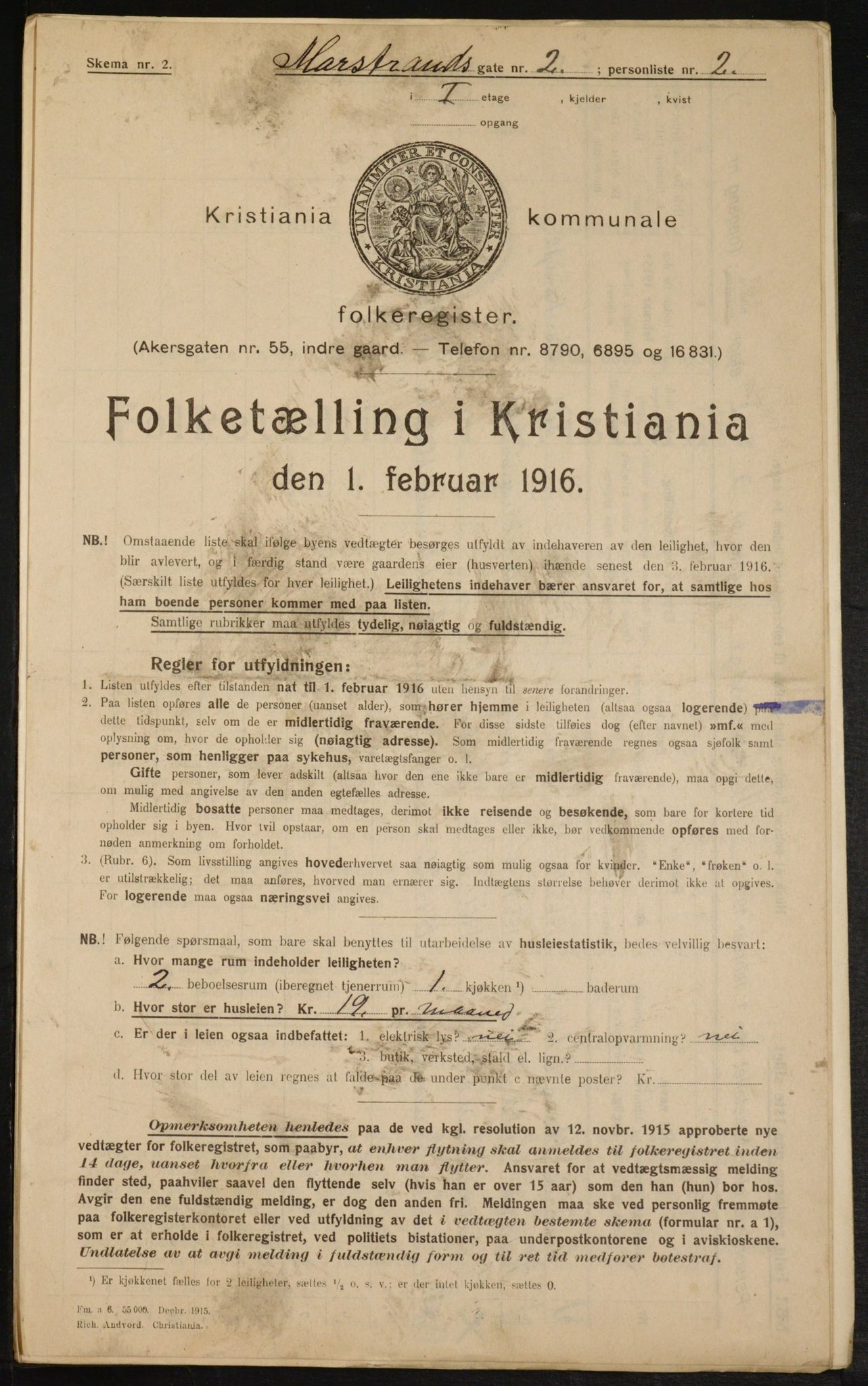 OBA, Municipal Census 1916 for Kristiania, 1916, p. 66342