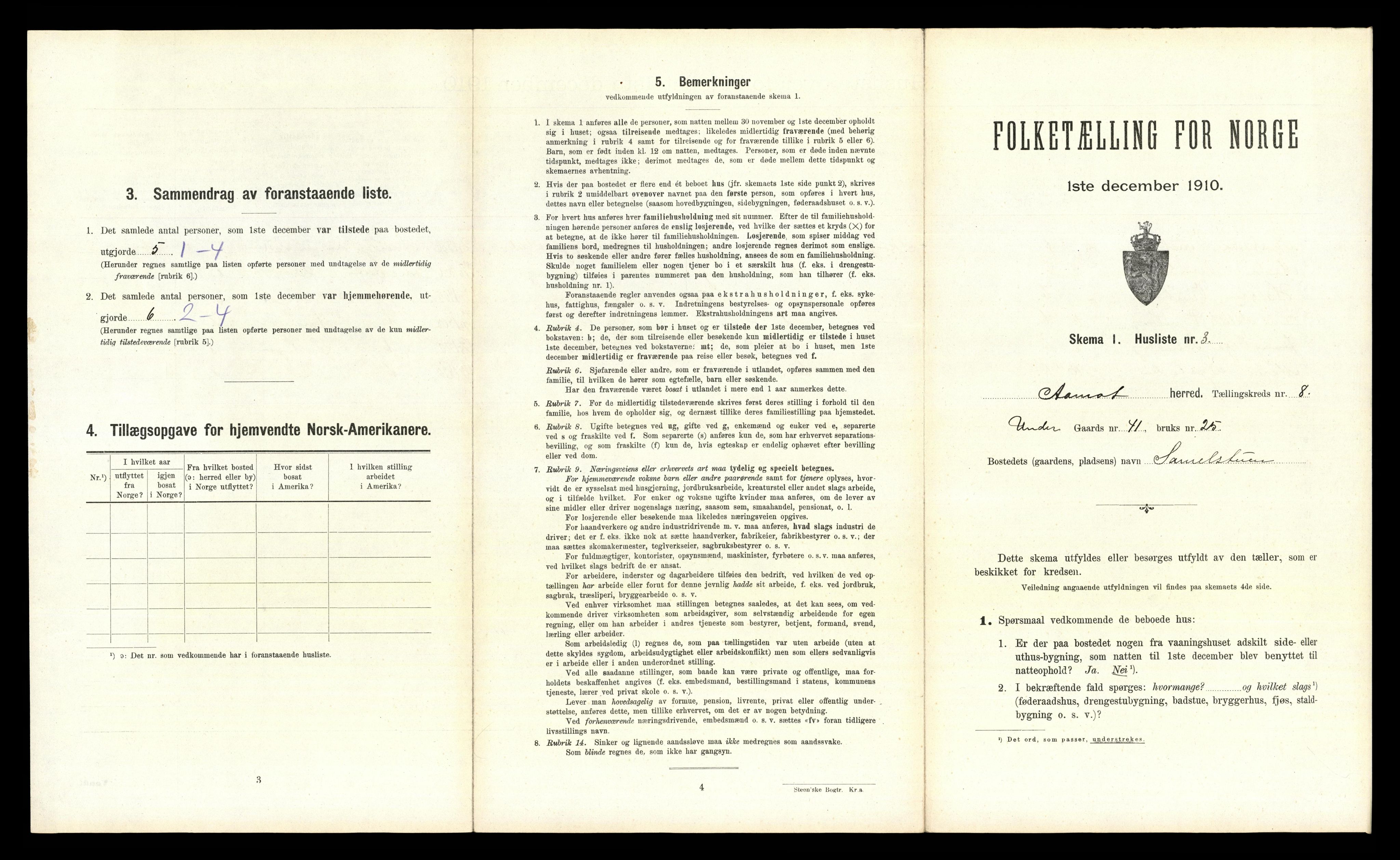 RA, 1910 census for Åmot, 1910, p. 835