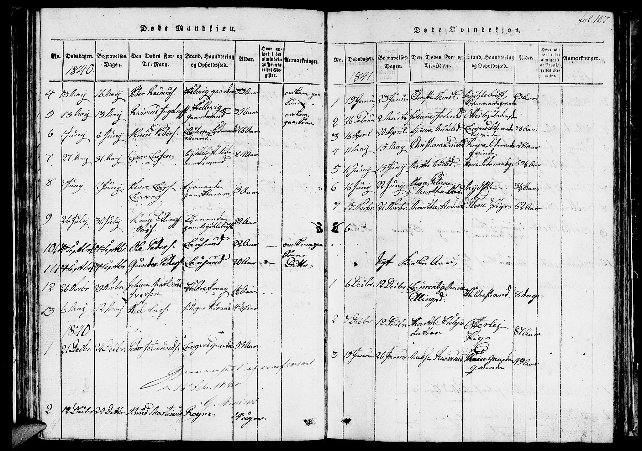 Ministerialprotokoller, klokkerbøker og fødselsregistre - Møre og Romsdal, SAT/A-1454/536/L0506: Parish register (copy) no. 536C01, 1818-1859, p. 107
