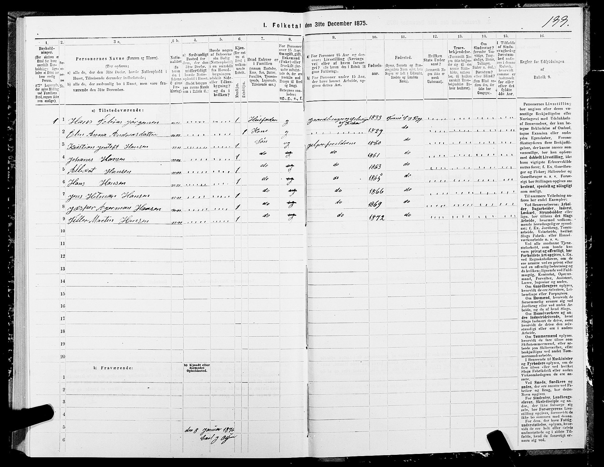 SATØ, 1875 census for 1927P Tranøy, 1875, p. 2199