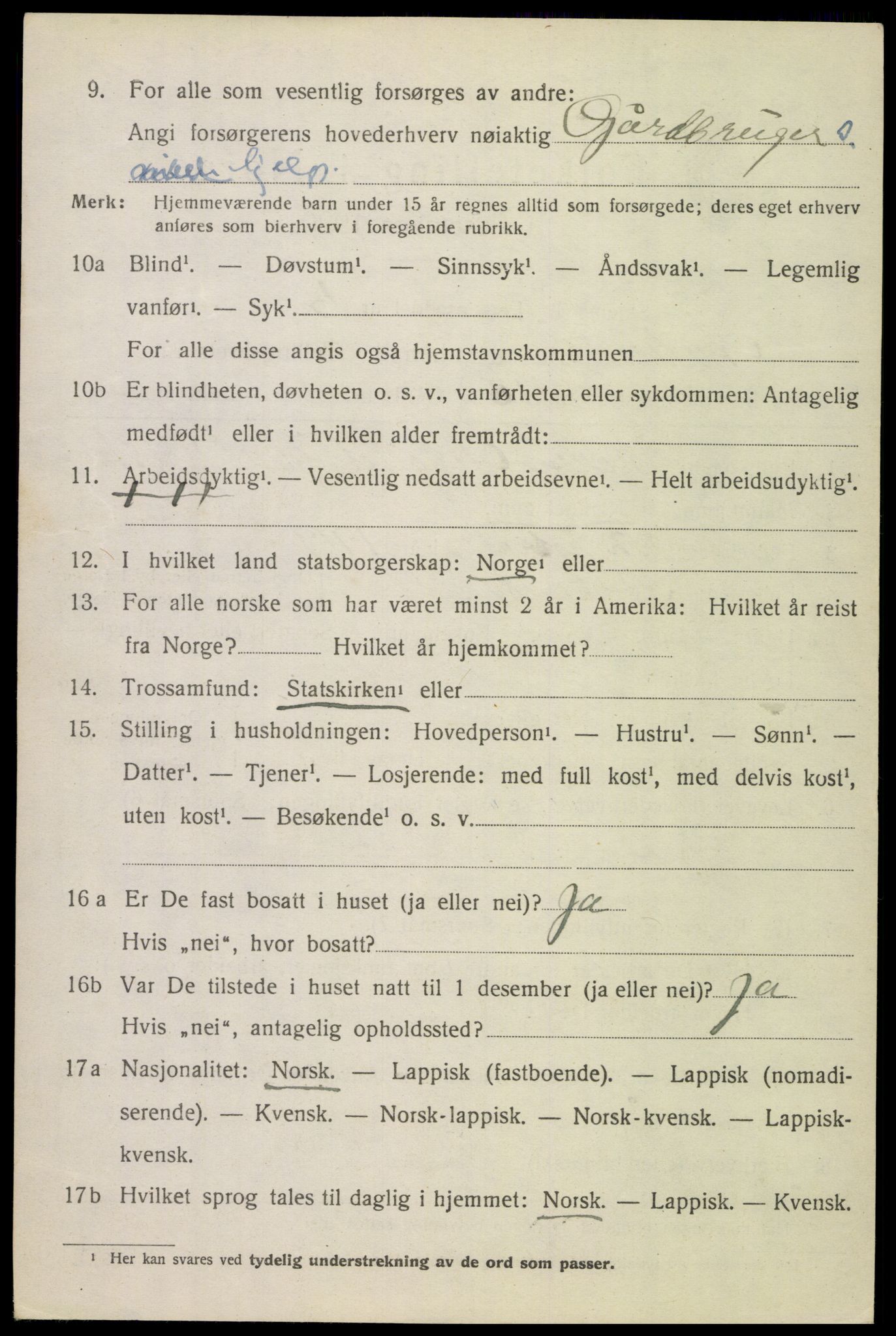 SAT, 1920 census for Ankenes, 1920, p. 1348