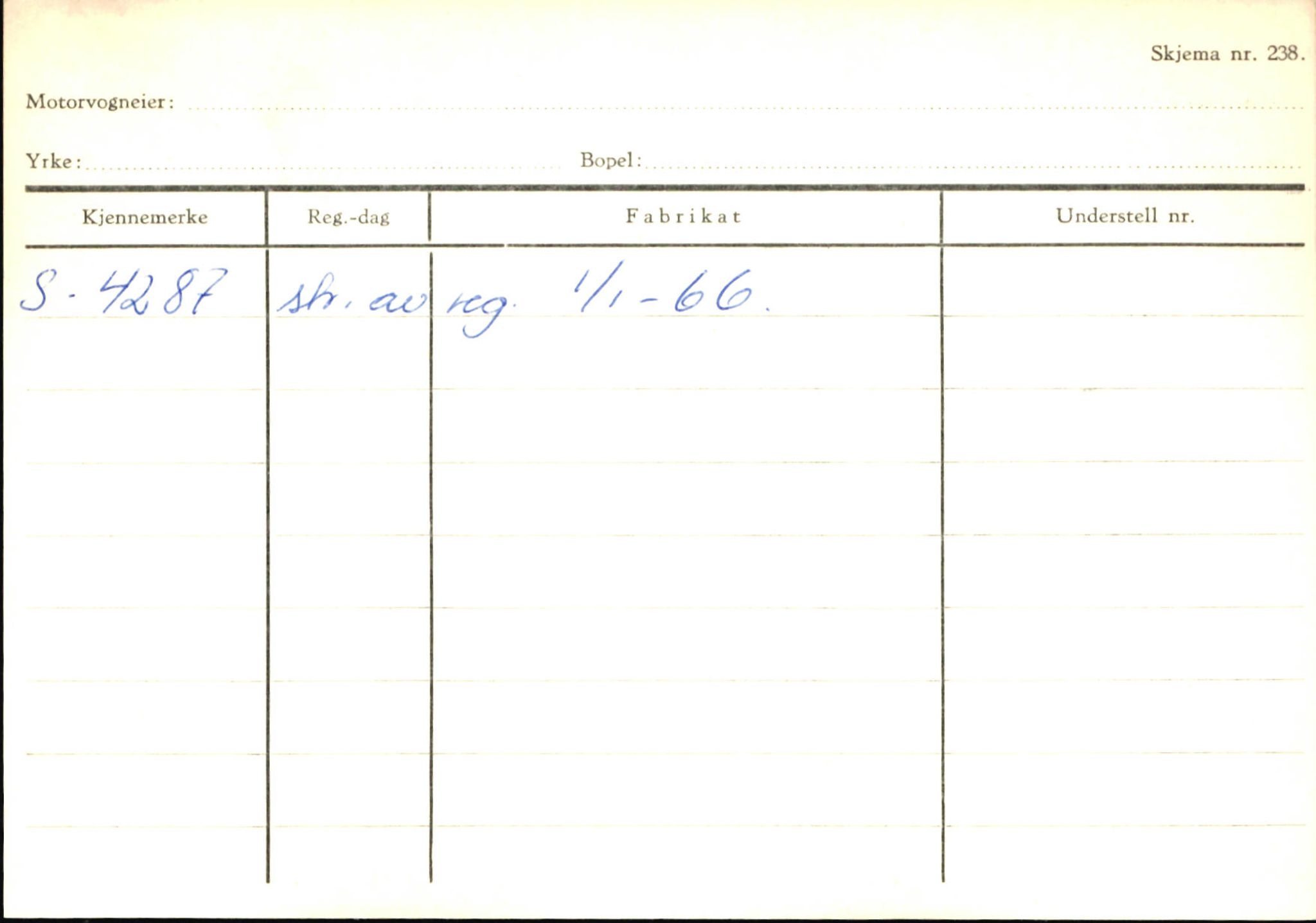 Statens vegvesen, Sogn og Fjordane vegkontor, SAB/A-5301/4/F/L0146: Registerkort Årdal R-Å samt diverse kort, 1945-1975, p. 367