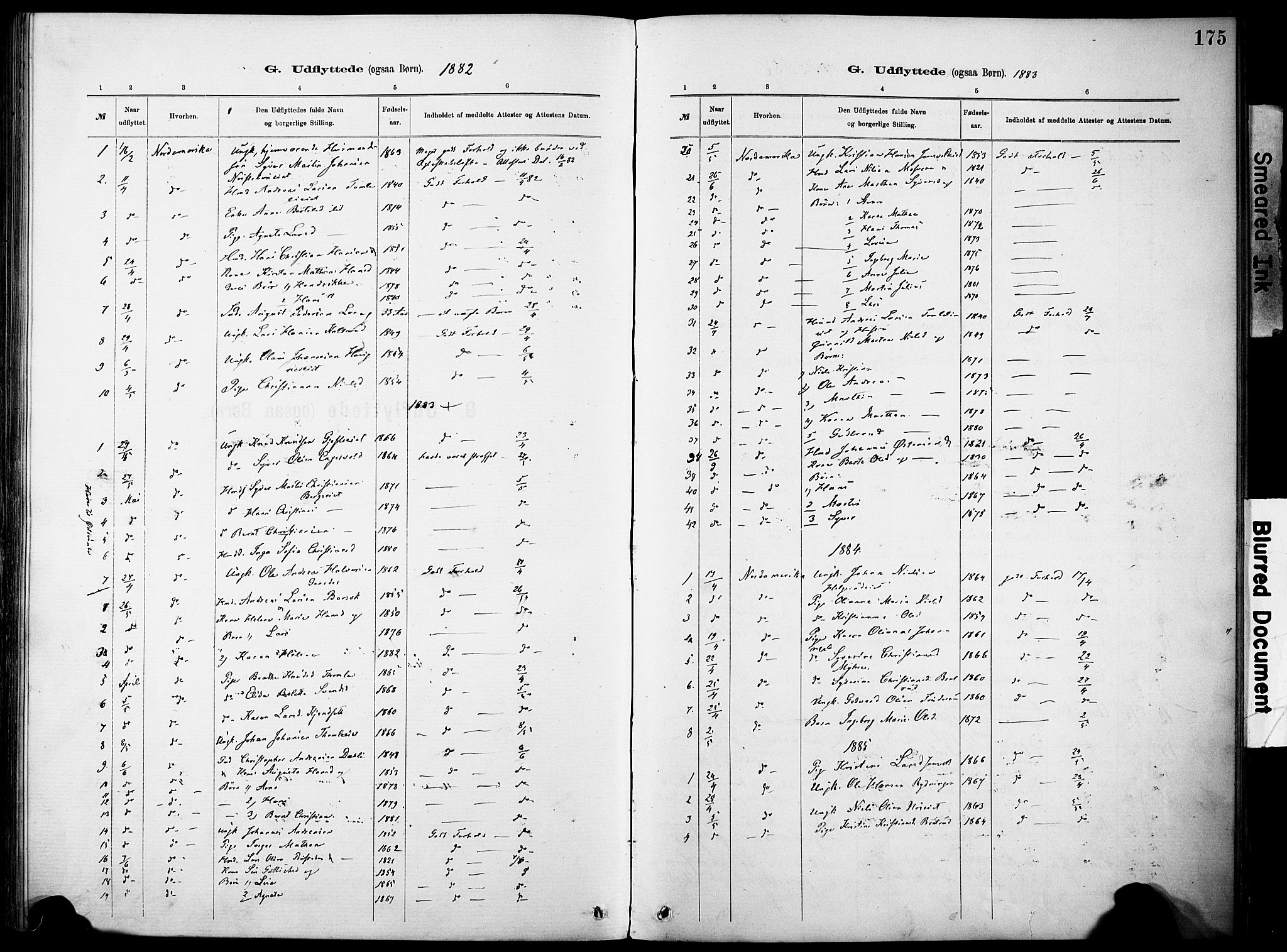 Nordre Land prestekontor, SAH/PREST-124/H/Ha/Haa/L0005: Parish register (official) no. 5, 1882-1903, p. 175