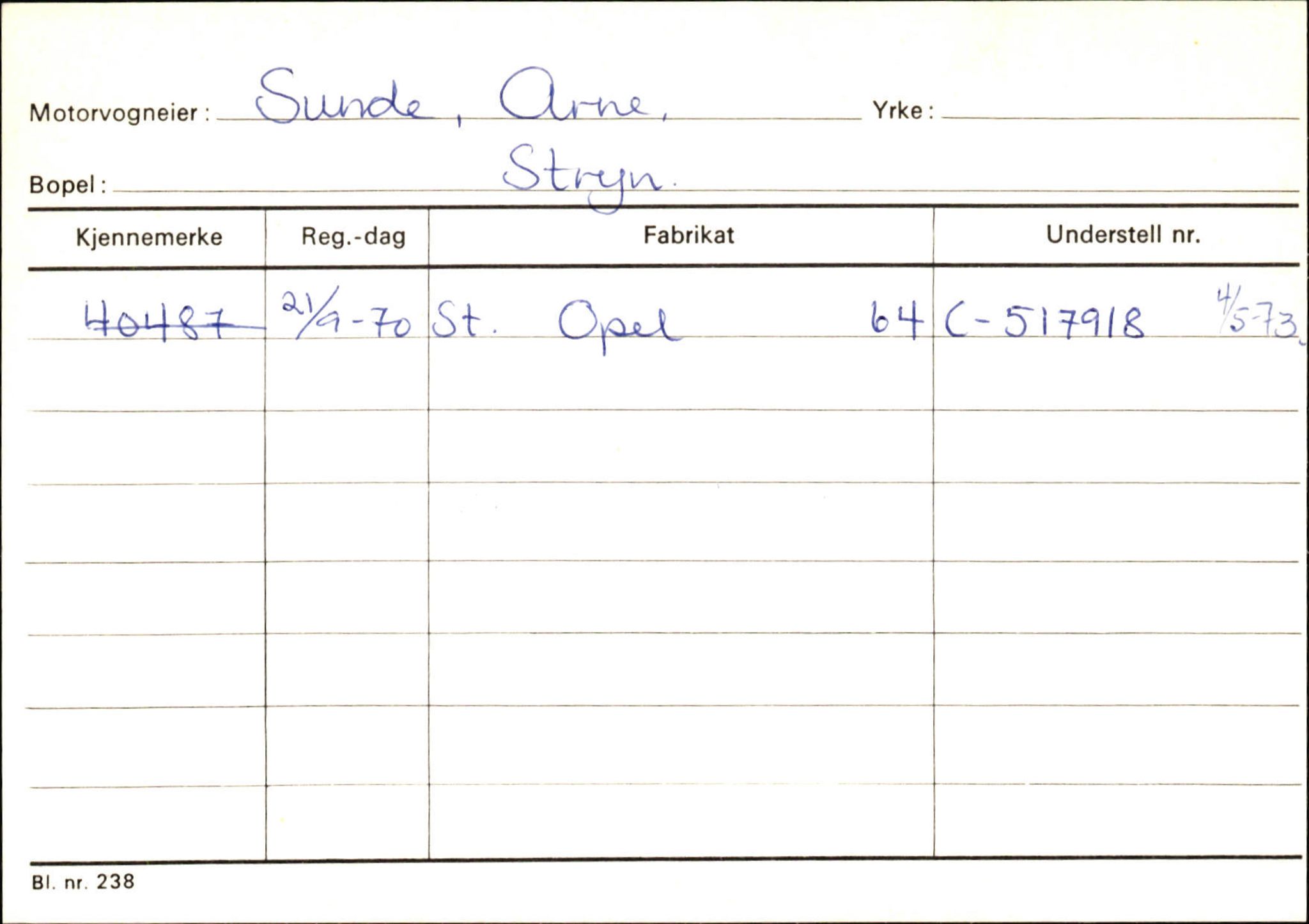 Statens vegvesen, Sogn og Fjordane vegkontor, AV/SAB-A-5301/4/F/L0131: Eigarregister Høyanger P-Å. Stryn S-Å, 1945-1975, p. 1596