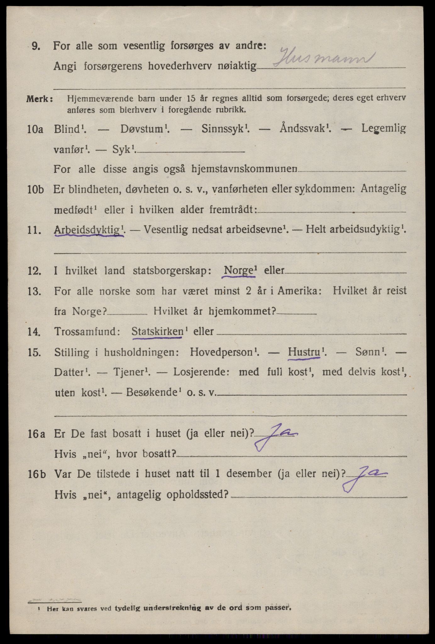 SAST, 1920 census for Hjelmeland, 1920, p. 3630