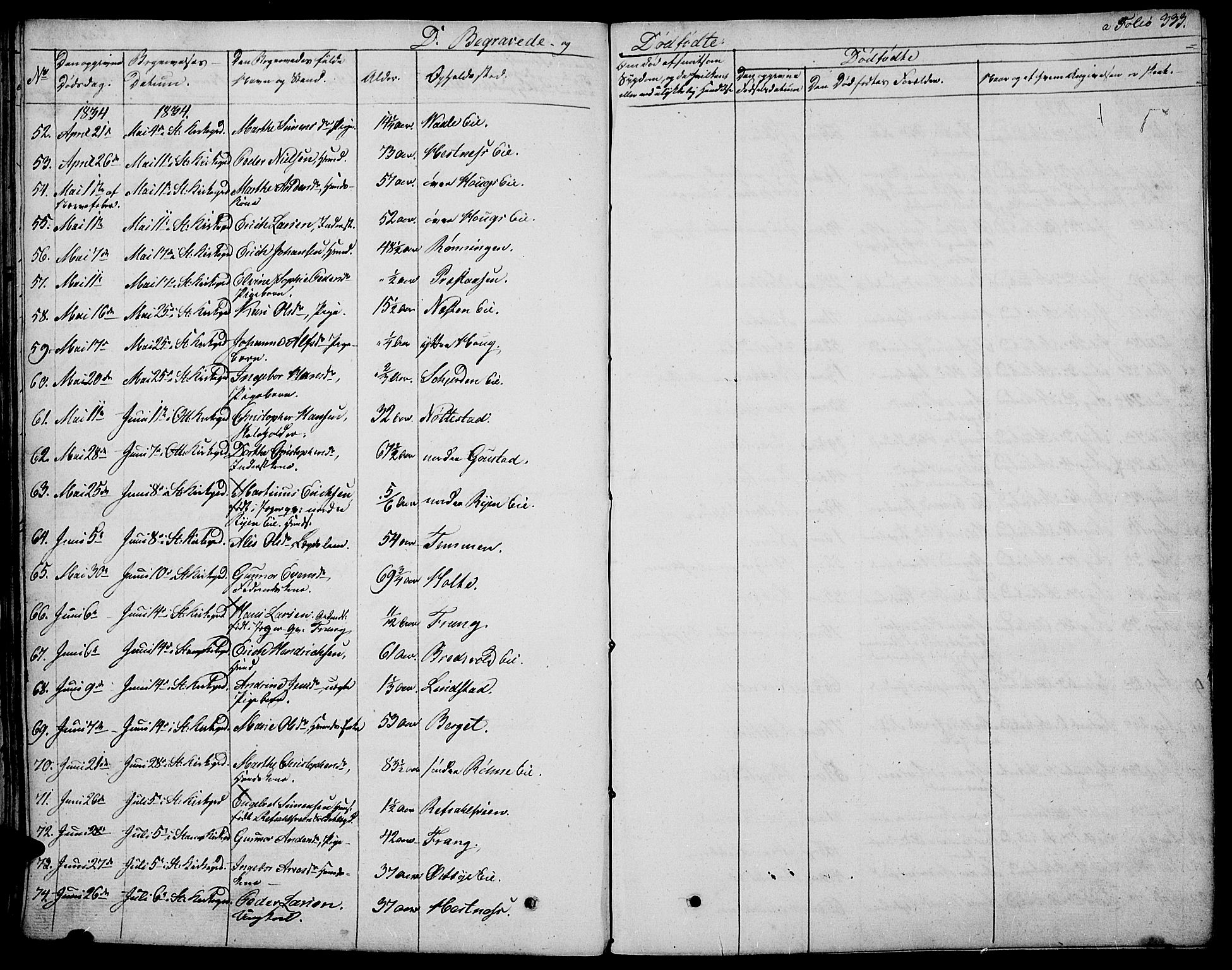 Stange prestekontor, AV/SAH-PREST-002/K/L0009: Parish register (official) no. 9, 1826-1835, p. 333