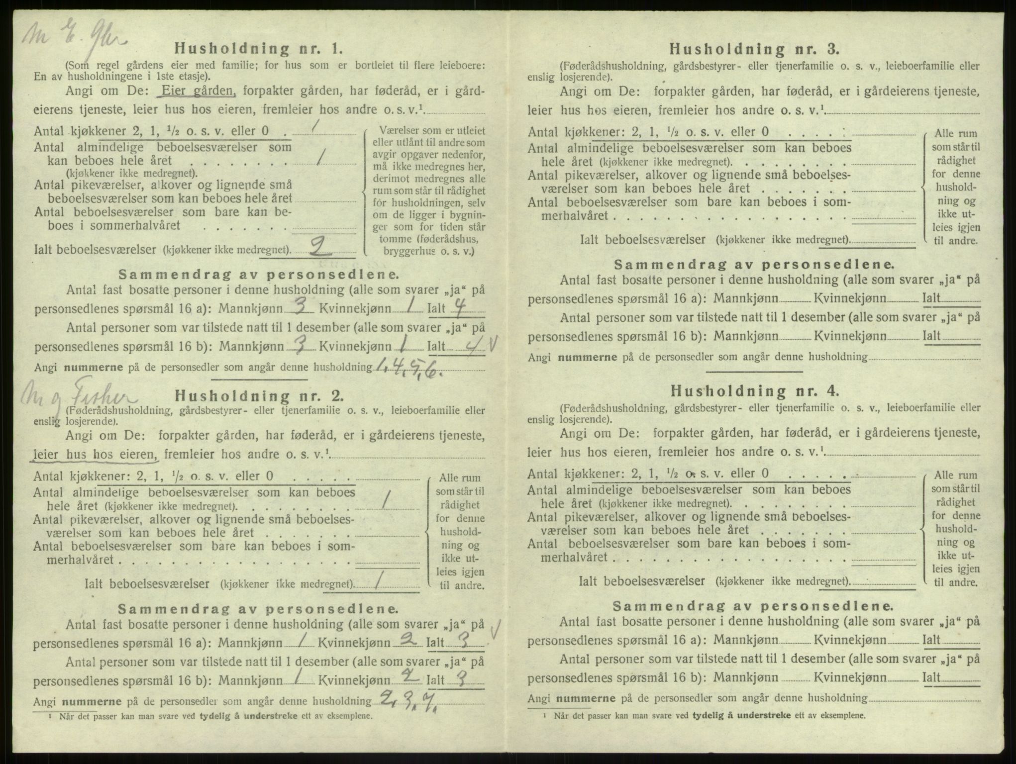 SAB, 1920 census for Nord-Vågsøy, 1920, p. 295