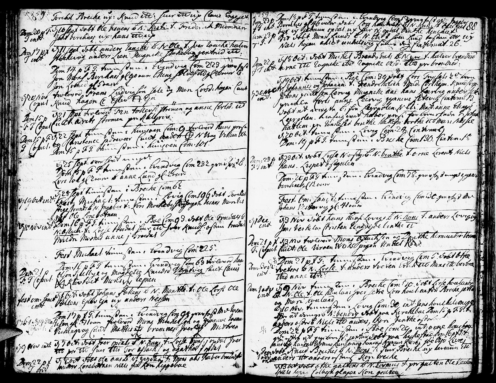 Gulen sokneprestembete, SAB/A-80201/H/Haa/Haaa/L0012: Parish register (official) no. A 12, 1749-1776, p. 88