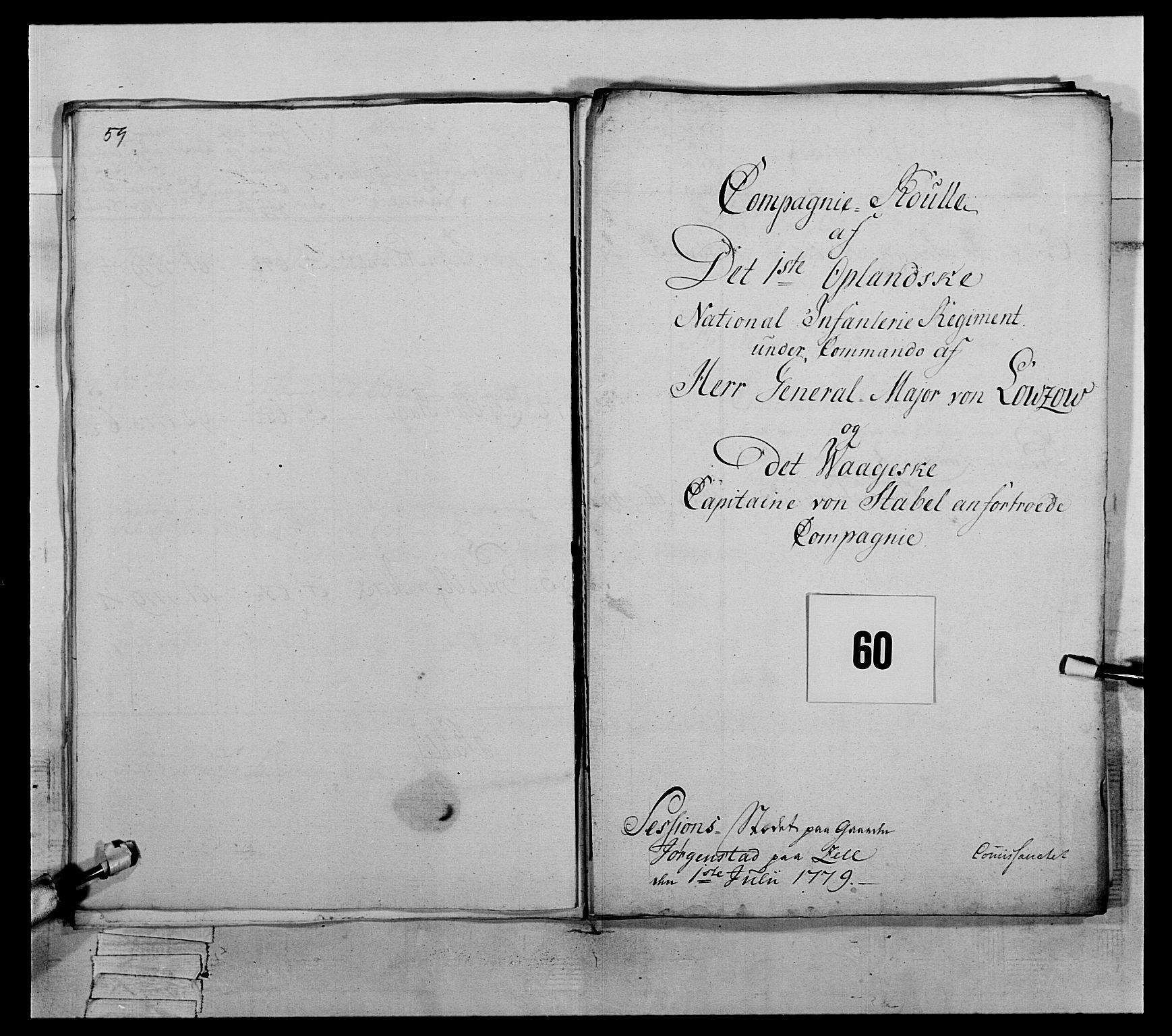 Generalitets- og kommissariatskollegiet, Det kongelige norske kommissariatskollegium, AV/RA-EA-5420/E/Eh/L0059: 1. Opplandske nasjonale infanteriregiment, 1775-1783, p. 422