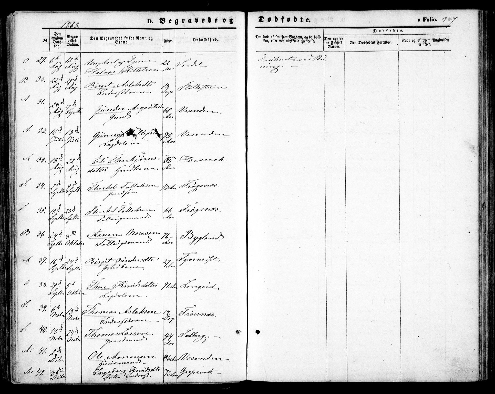 Bygland sokneprestkontor, AV/SAK-1111-0006/F/Fa/Fab/L0005: Parish register (official) no. A 5, 1859-1873, p. 347