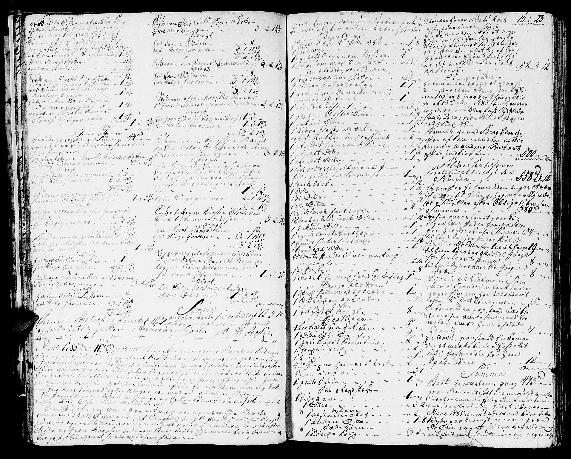 Inderøy sorenskriveri, AV/SAT-A-4147/1/3/3A/L0014: Skifteprotokoll, 1785-1796, p. 22b-23a