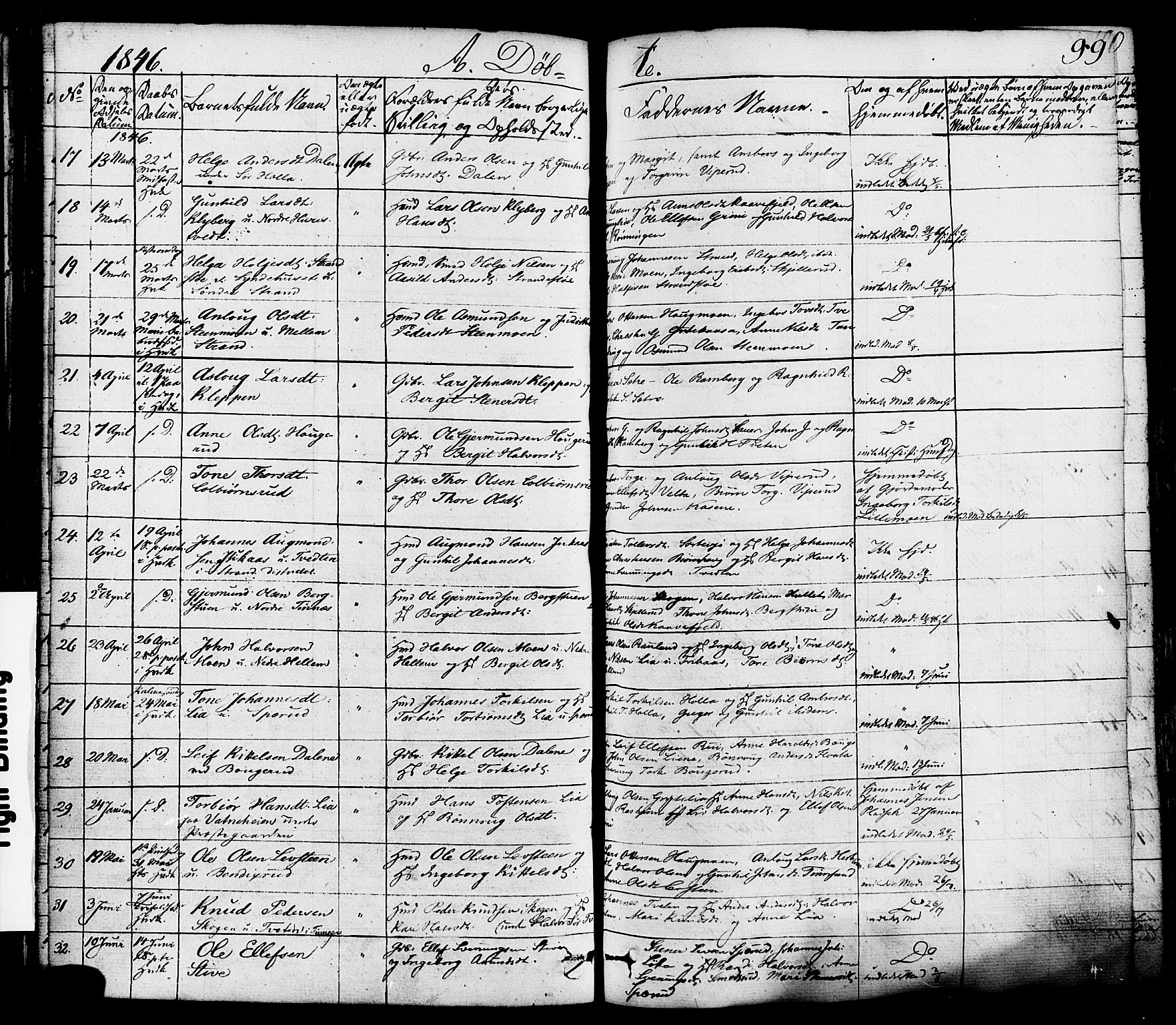 Heddal kirkebøker, AV/SAKO-A-268/F/Fa/L0006: Parish register (official) no. I 6, 1837-1854, p. 99