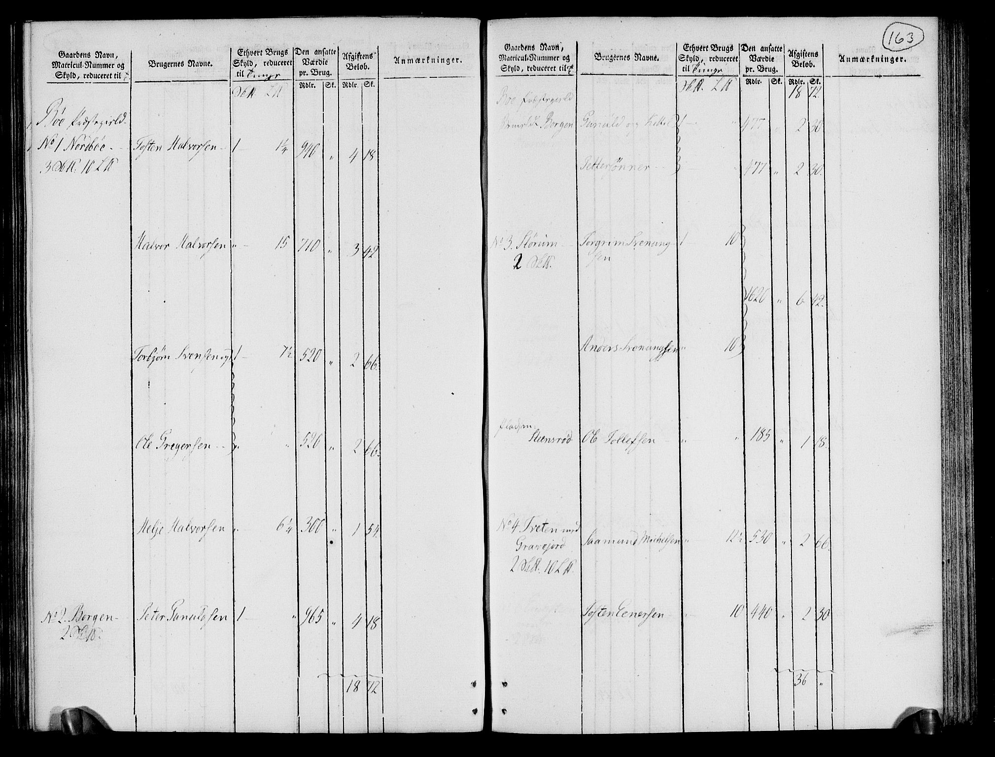 Rentekammeret inntil 1814, Realistisk ordnet avdeling, AV/RA-EA-4070/N/Ne/Nea/L0072: Nedre Telemarken og Bamble fogderi. Oppebørselsregister, 1803, p. 168