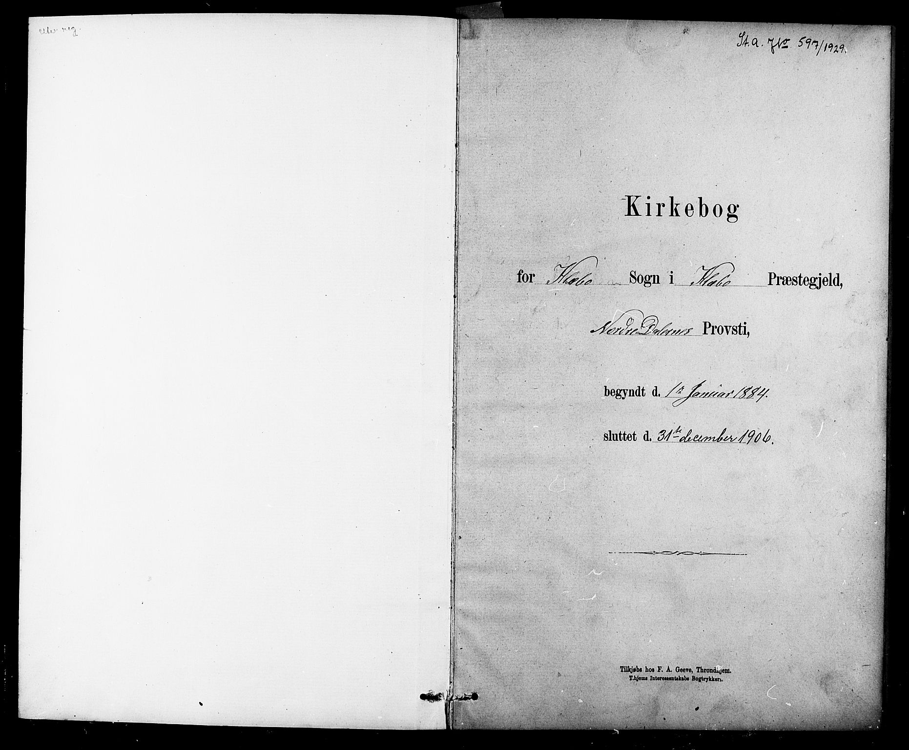 Ministerialprotokoller, klokkerbøker og fødselsregistre - Sør-Trøndelag, SAT/A-1456/618/L0452: Parish register (copy) no. 618C03, 1884-1906