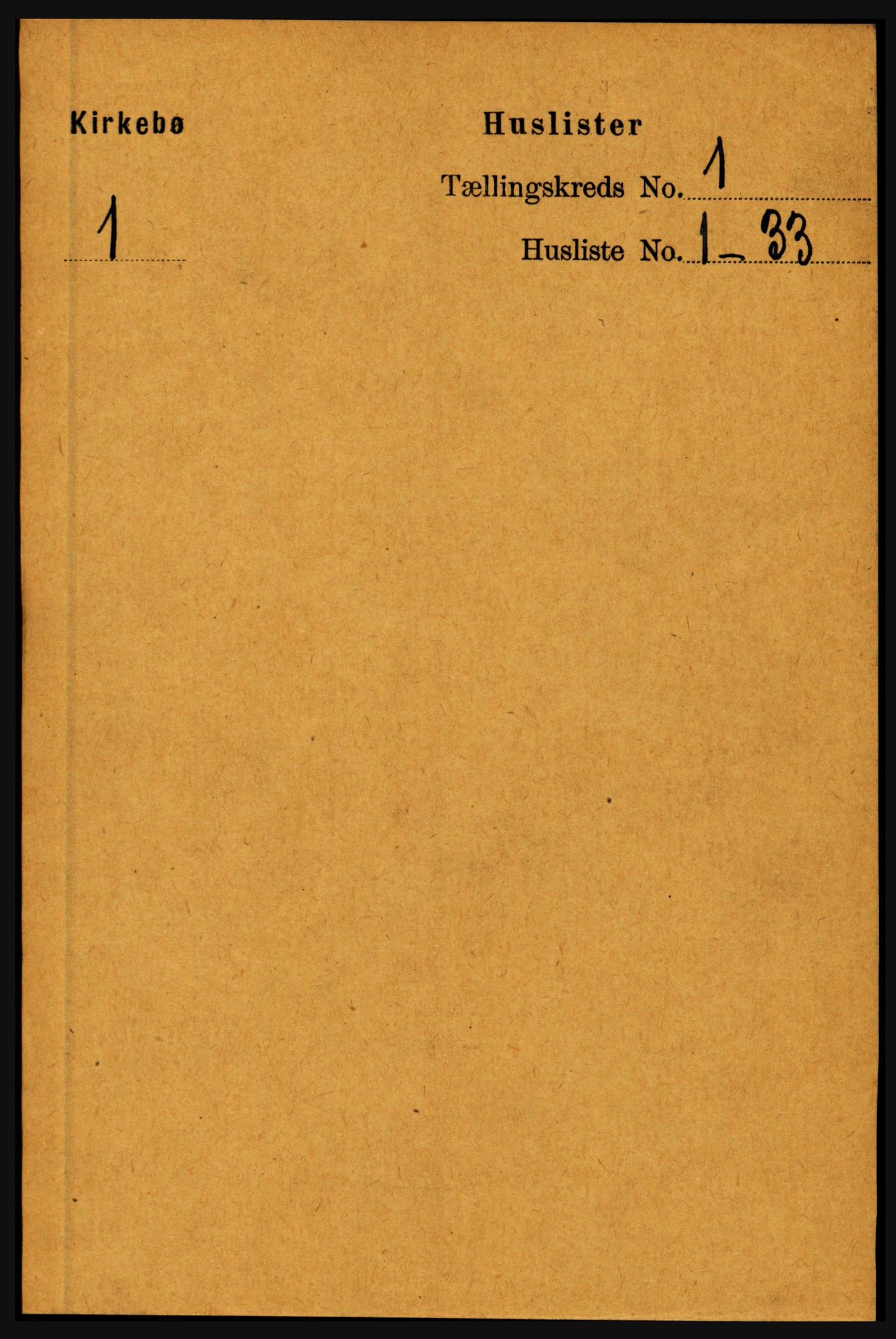 RA, 1891 census for 1416 Kyrkjebø, 1891, p. 19