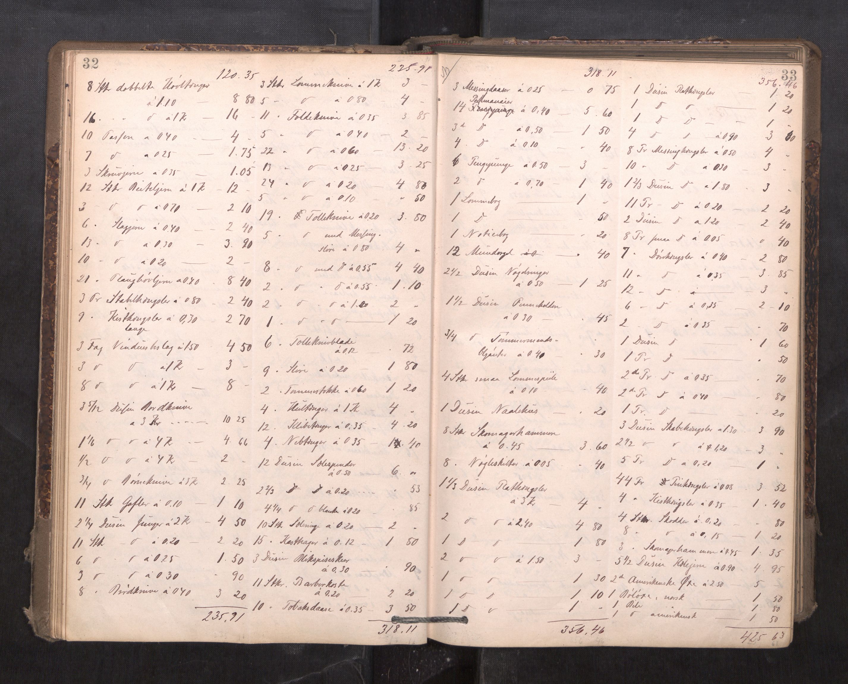Trondheim byfogd, AV/SAT-A-0003/1/3/3C/L0015: Skifteregistreringsprotokoll - 24/2-21/3 (u/ register), 1893-1899, p. 32-33