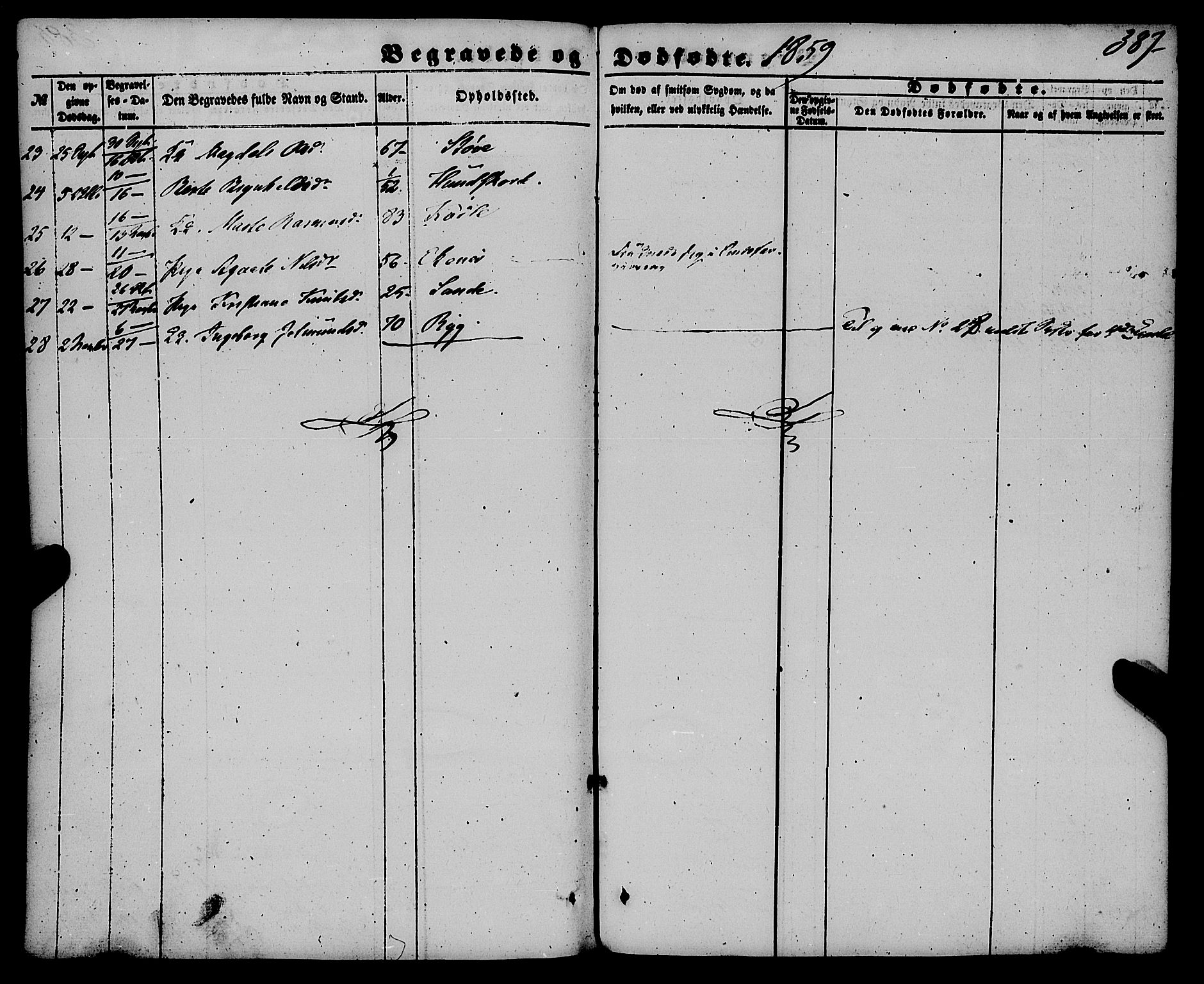 Gloppen sokneprestembete, AV/SAB-A-80101/H/Haa/Haaa/L0009: Parish register (official) no. A 9, 1855-1870, p. 387