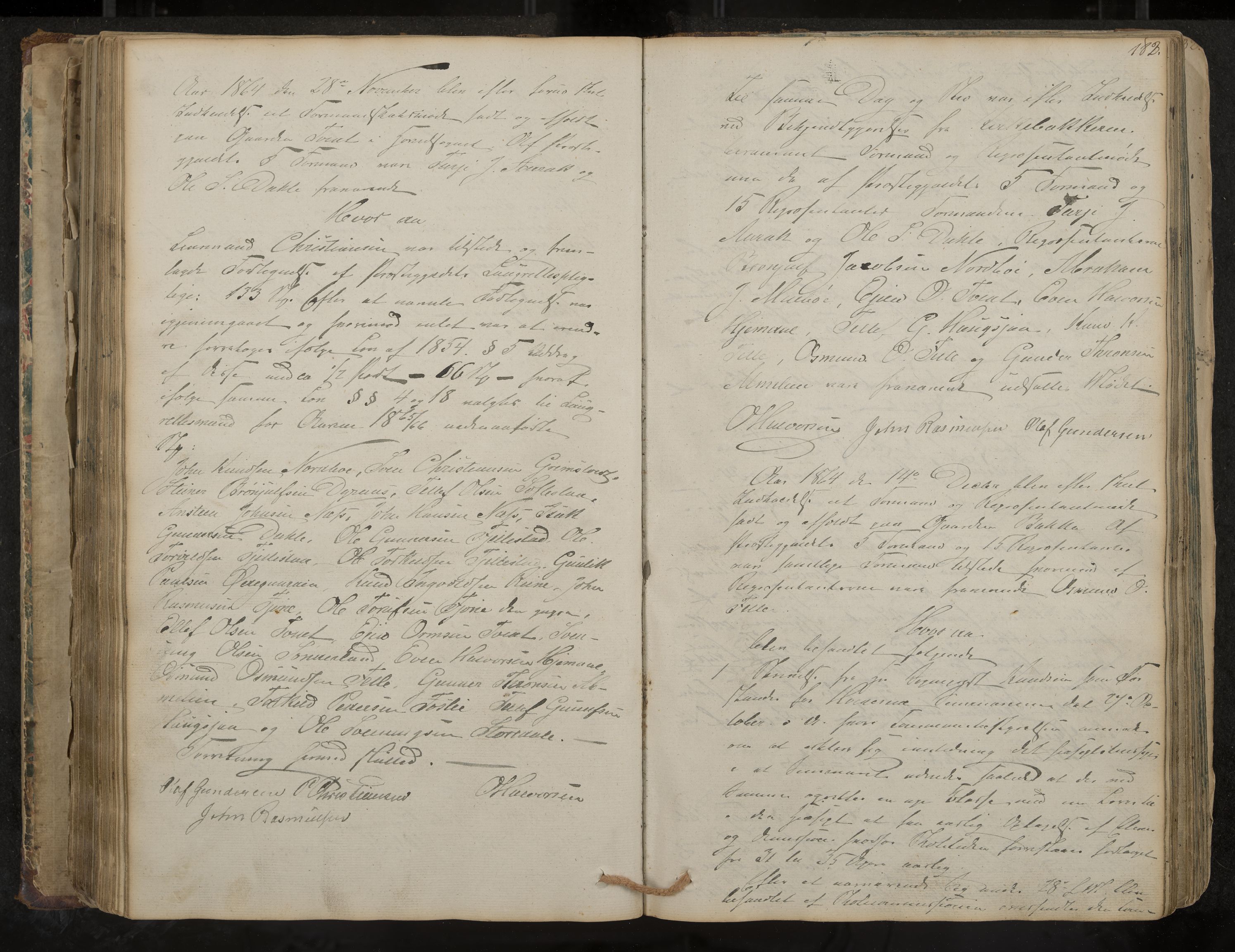 Nissedal formannskap og sentraladministrasjon, IKAK/0830021-1/A/L0001: Møtebok, 1838-1870, p. 182