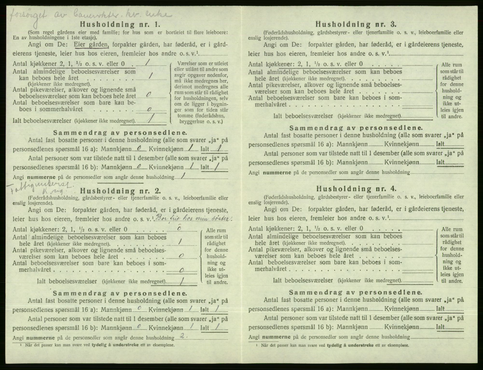 SAB, 1920 census for Evanger, 1920, p. 98