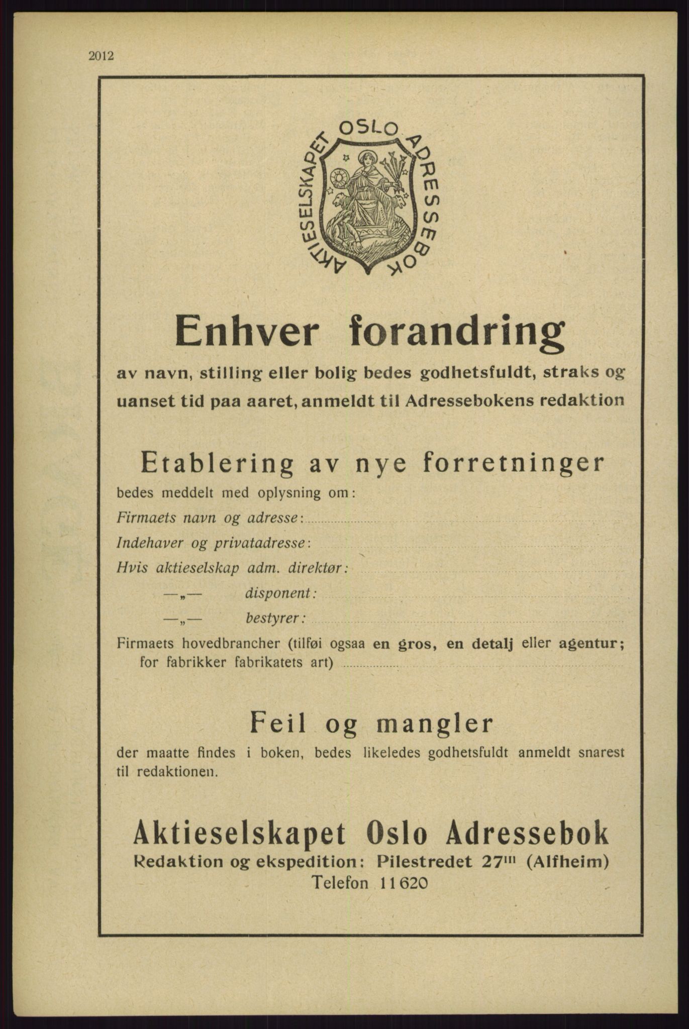 Kristiania/Oslo adressebok, PUBL/-, 1929, p. 2012