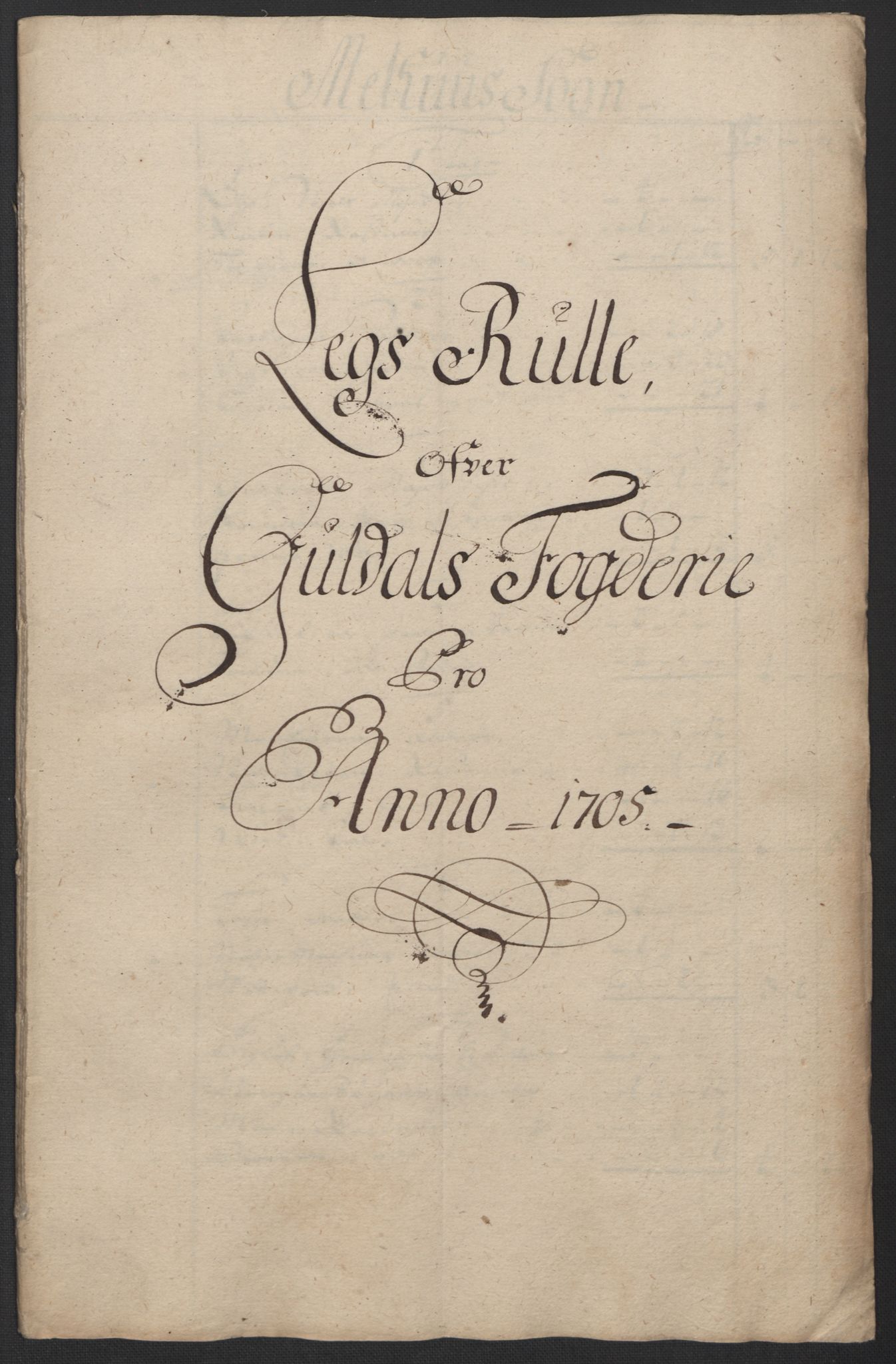 Rentekammeret inntil 1814, Reviderte regnskaper, Fogderegnskap, AV/RA-EA-4092/R60/L3955: Fogderegnskap Orkdal og Gauldal, 1705, p. 312
