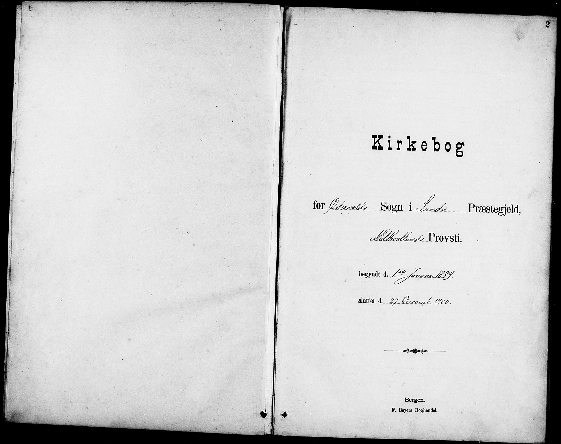 Austevoll Sokneprestembete, SAB/A-74201/H/Hab: Parish register (copy) no. A 3, 1889-1900, p. 2