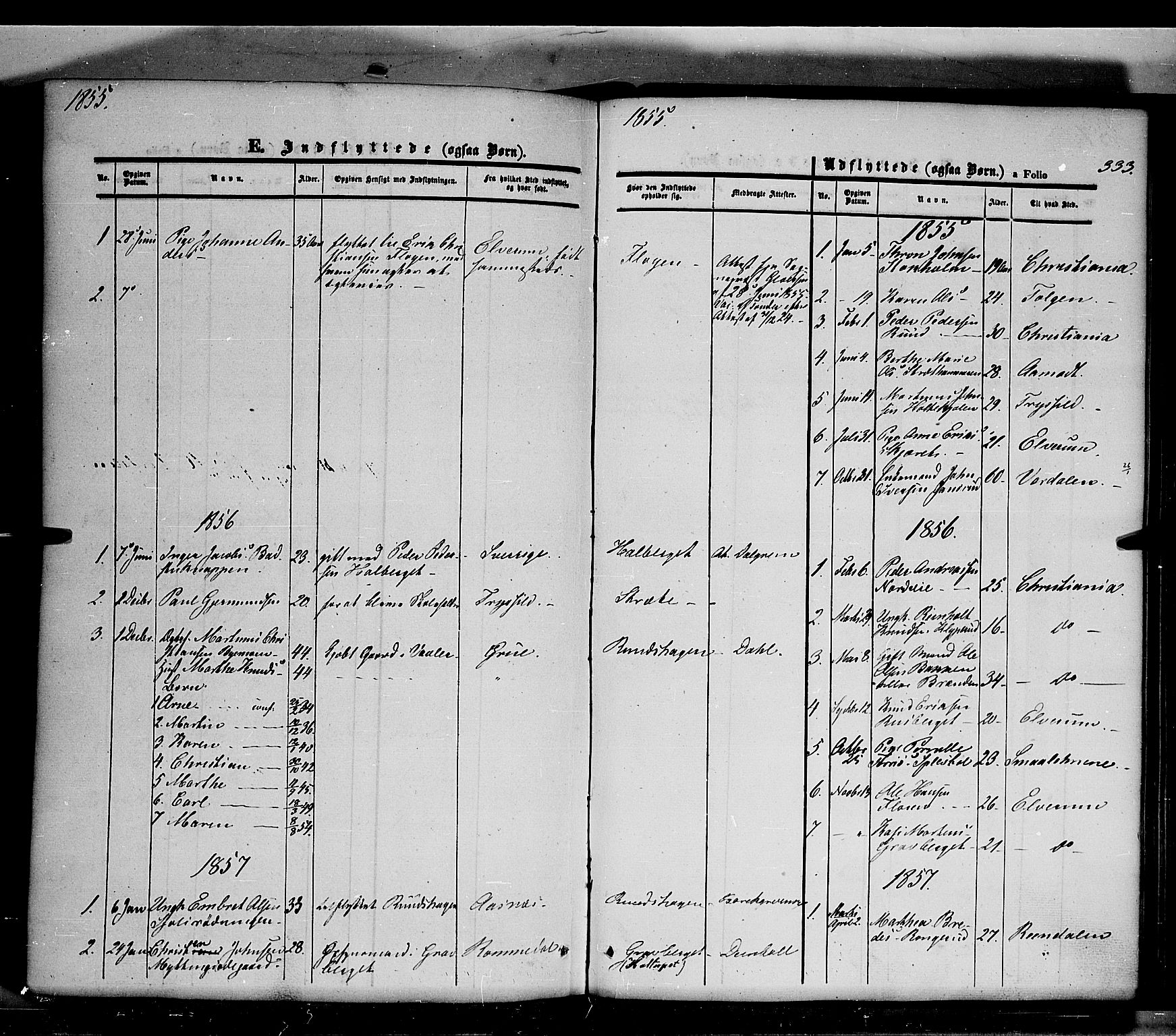 Våler prestekontor, Hedmark, SAH/PREST-040/H/Ha/Haa/L0001: Parish register (official) no. 1, 1849-1878, p. 333